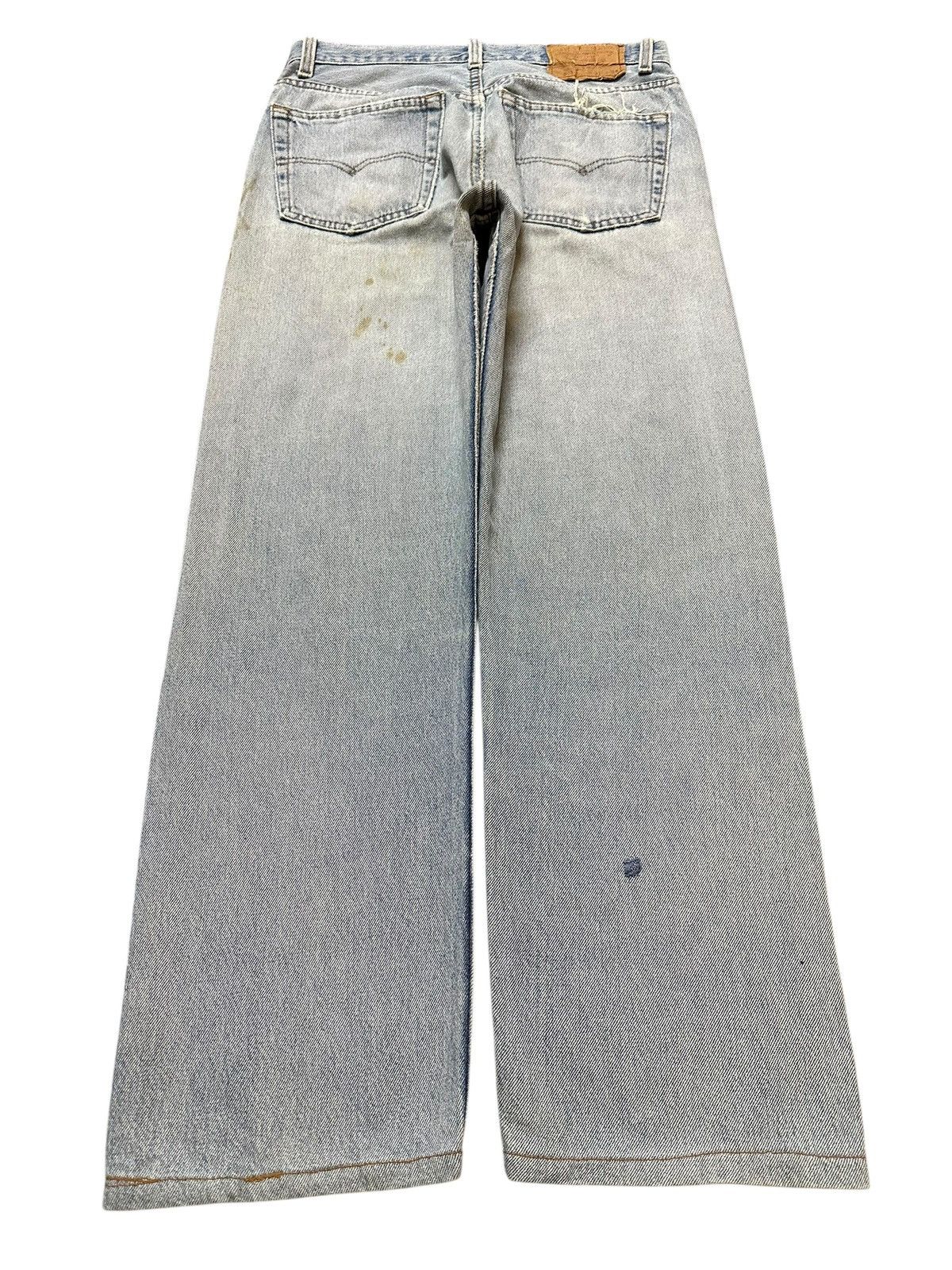 Levi's Vintage 80s Levis 501 Blue Wash Distressed Style Loose Jeans Size US 30 / EU 46 - 2 Thumbnail