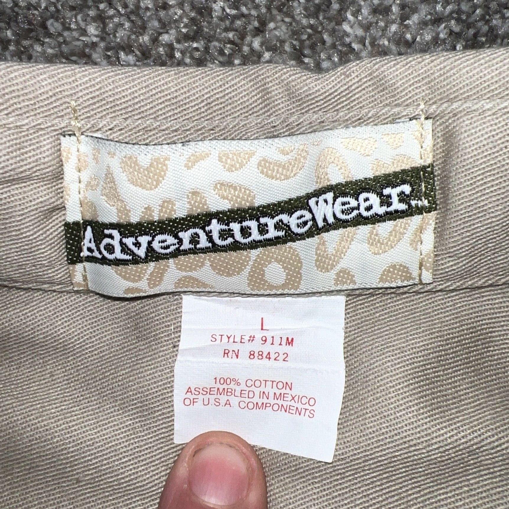 Vintage VINTAGE Adventure Wear Button-Up Shirt Men L Beige Military Short Sleeve - Mens Size US L / EU 52-54 / 3 - 3 Thumbnail