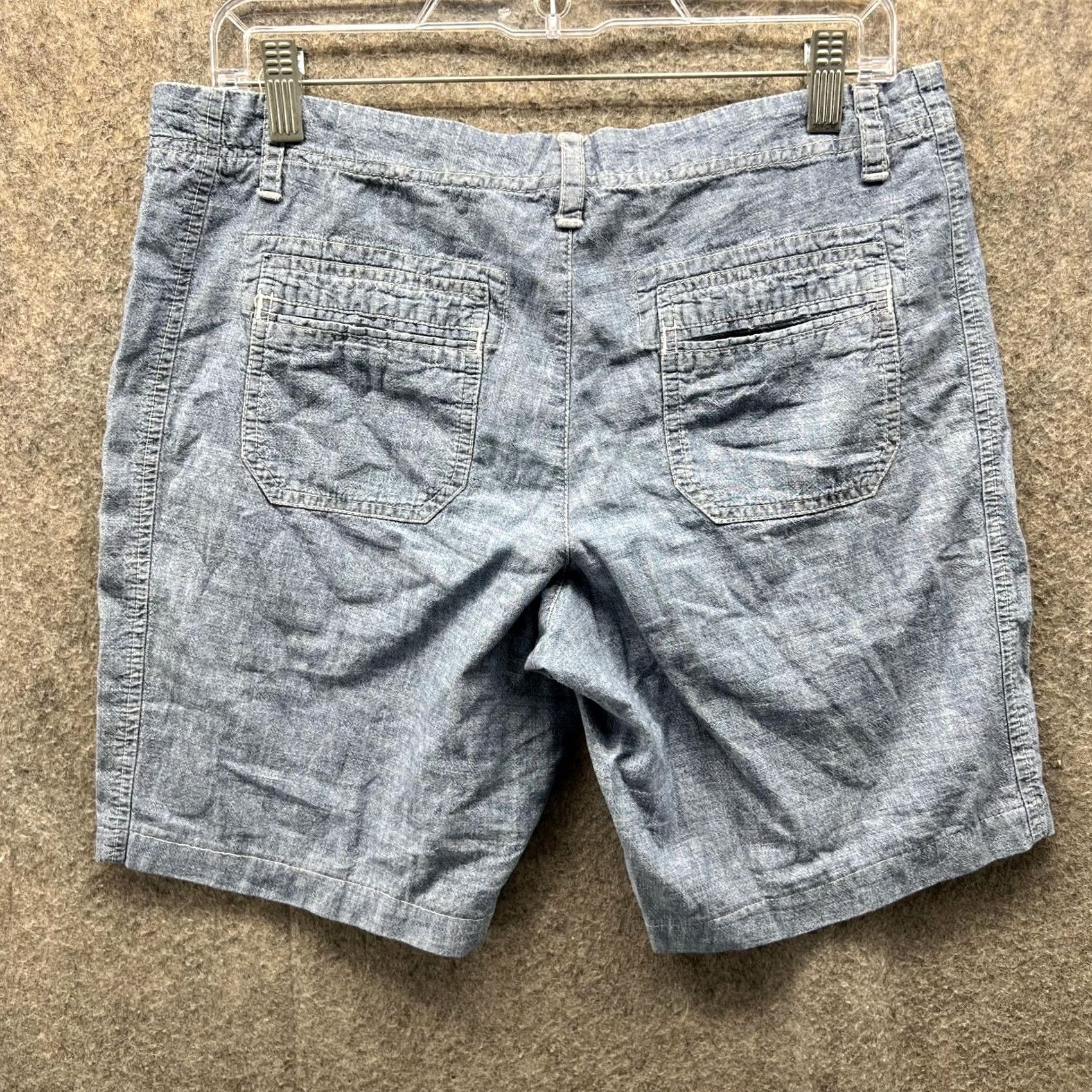 Tommy Bahama VINTAGE Tommy Bahama Shorts Women 6 Blue Denim Flat Front Chino Casual Cotton 8 In Inseam Mens Women Girls Size 28" / US 6 / IT 42 - 7 Thumbnail