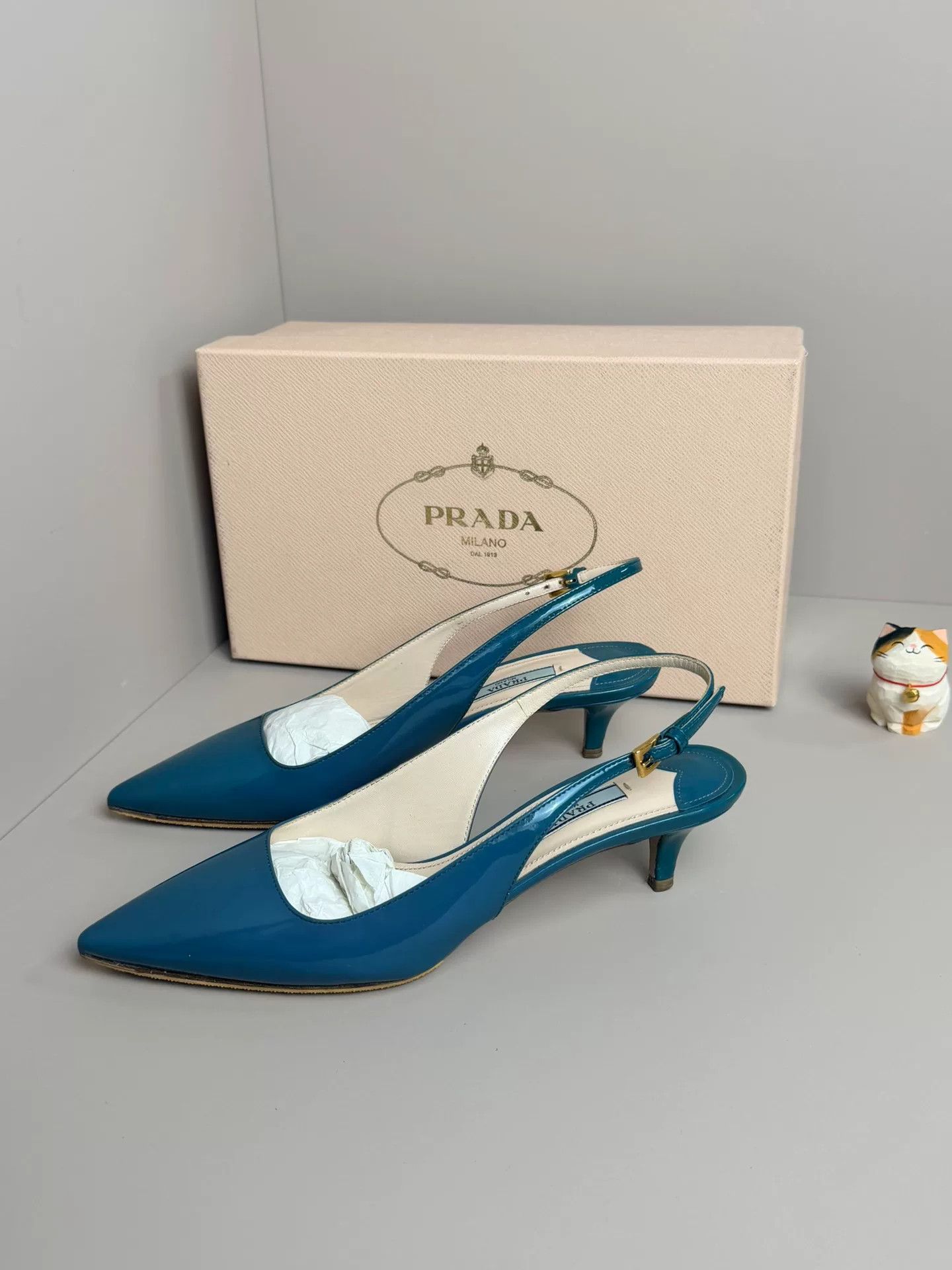 Prada Prada Blue Sandals us_7 Women Size US 7 / IT 37 - 1 Thumbnail
