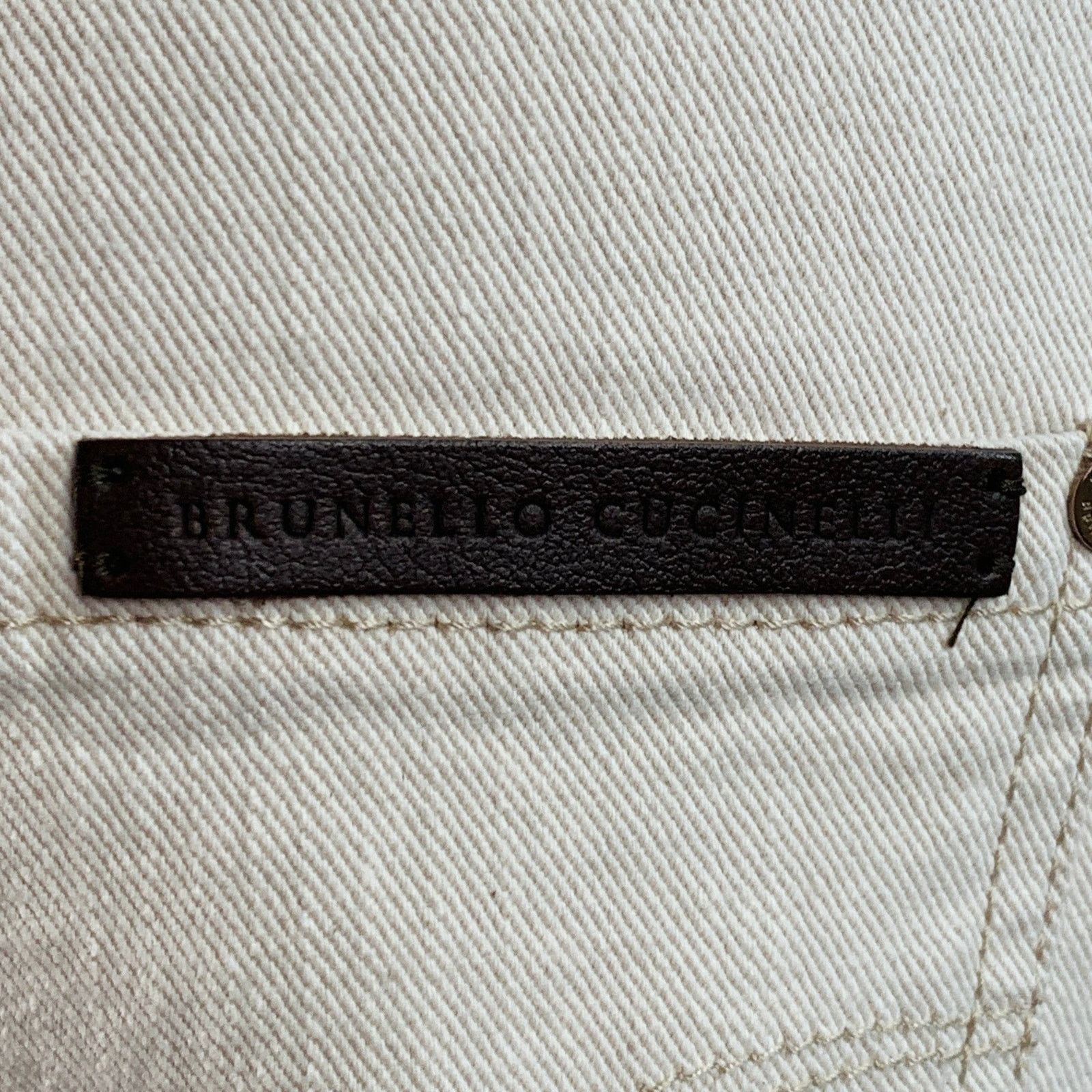 Brunello Cucinelli BRUNELLO CUCNELLI Cotton Twill Monili Cuffed Casual Pants Size 32" / US 10 / IT 46 - 4 Thumbnail