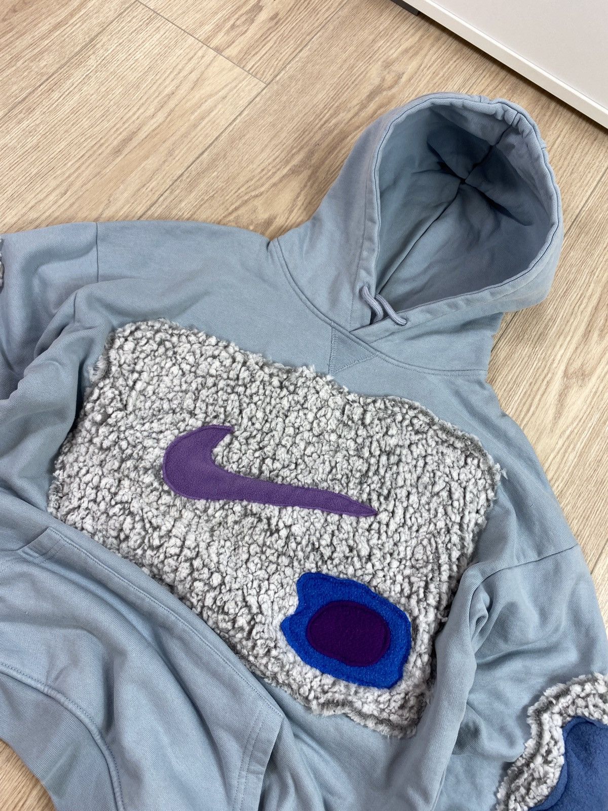 Nike × Vintage Vintage Nike Custom UFO Center Swoosh Oversize Hoodie Y2K UK Size US L / EU 52-54 / 3 - 5 Thumbnail