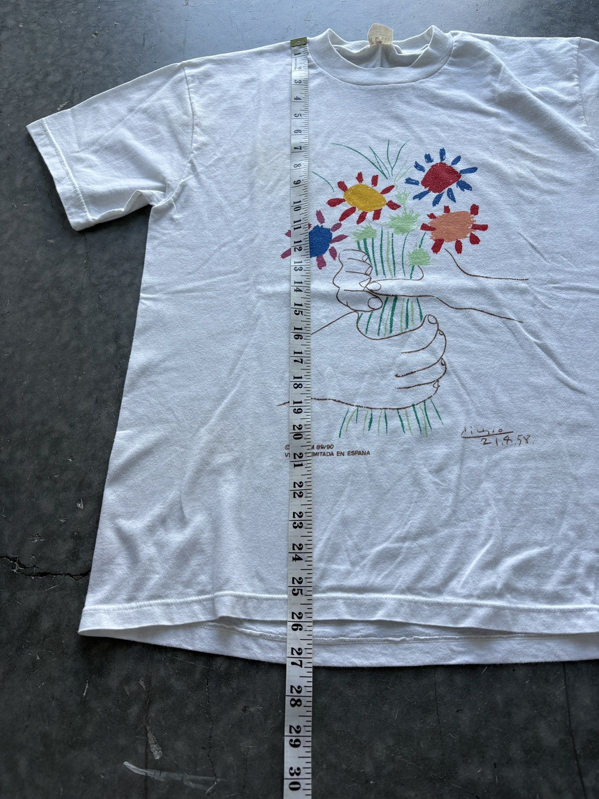 Vintage Vintage 1990 Picasso Bouquet of Flowers Graphic Tee Size US M / EU 48-50 / 2 - 9 Thumbnail