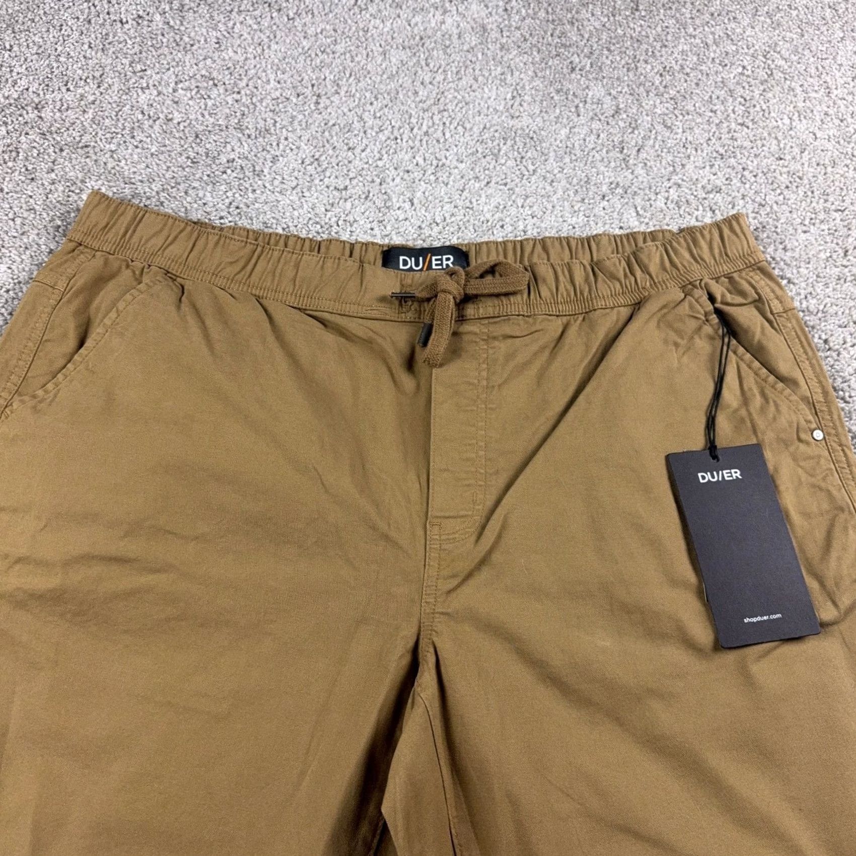 Duer Shorts Mens 1XL Brown Live Lite Stretch New Chino, Men's (Size 36) — image 2 of 6