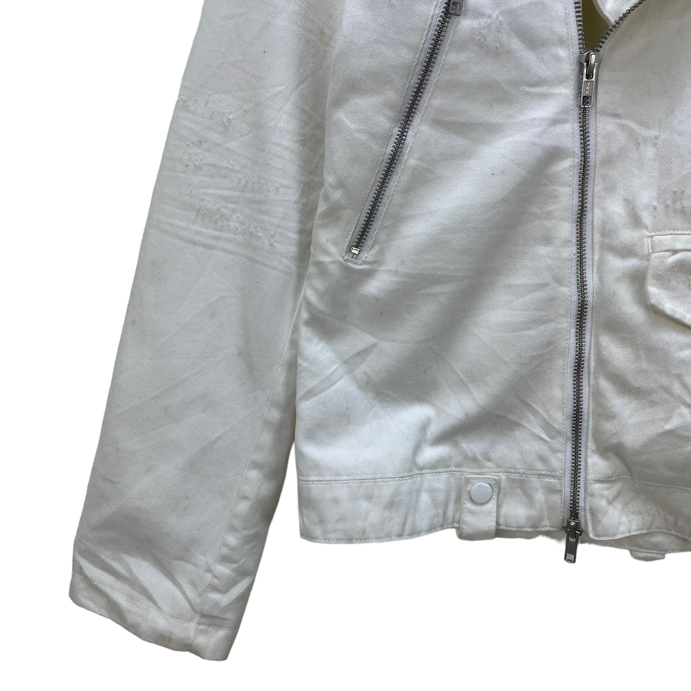 Japanese Brand Japanese Danke Schon Distressed Denim Jacket Double Collar Size M / US 6-8 / IT 42-44 - 5 Thumbnail