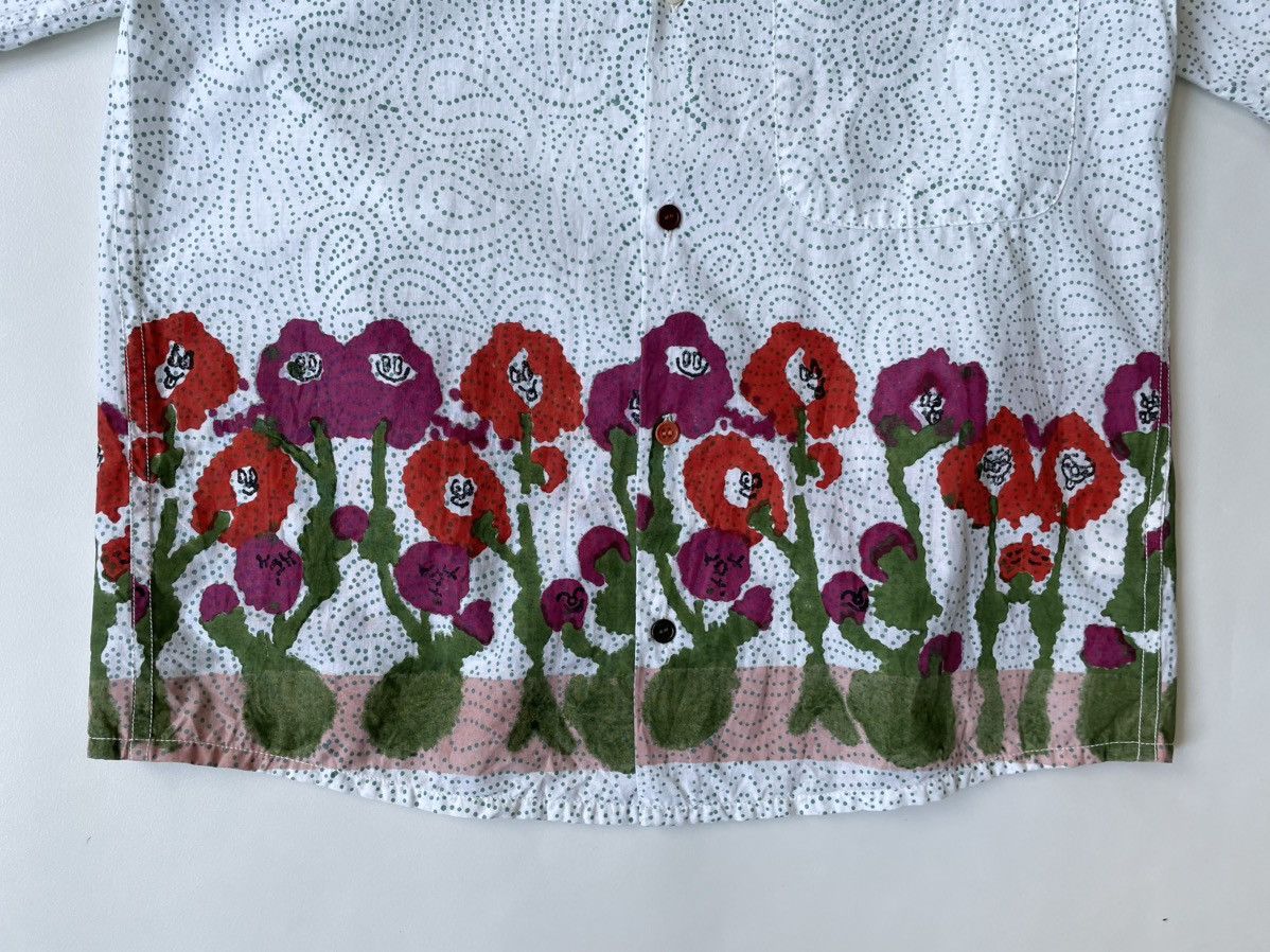 Story Mfg. Paisley + Cartoon Poppy Print Shirt Size US M / EU 48-50 / 2 - 9 Thumbnail