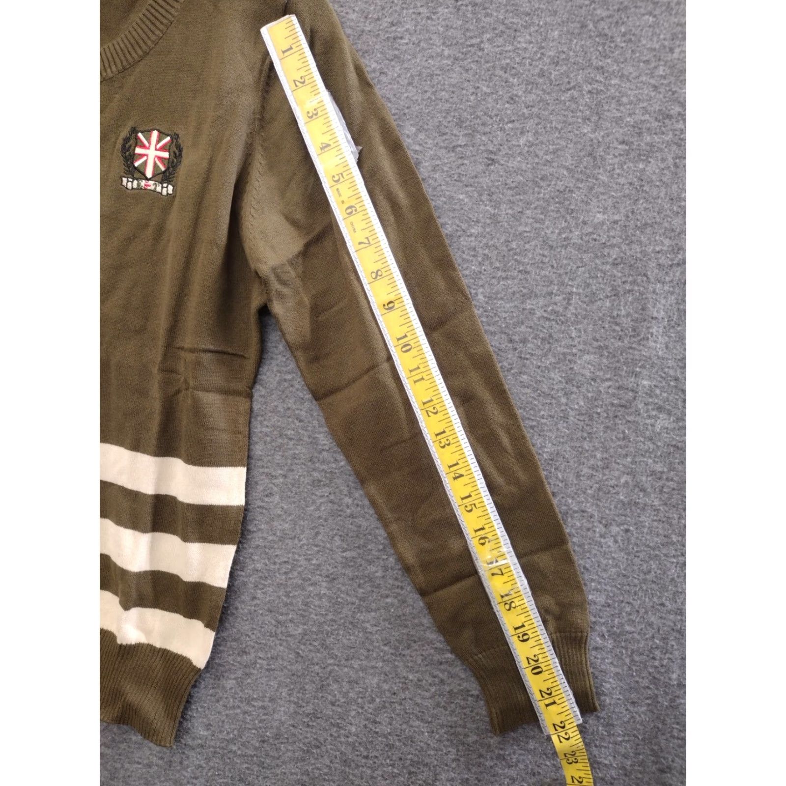 Vintage Elite Tribe Military Stripes Sweater Long Sleeve Brown Beige 2XL Size US XXL / EU 58 / 5 - 5 Thumbnail