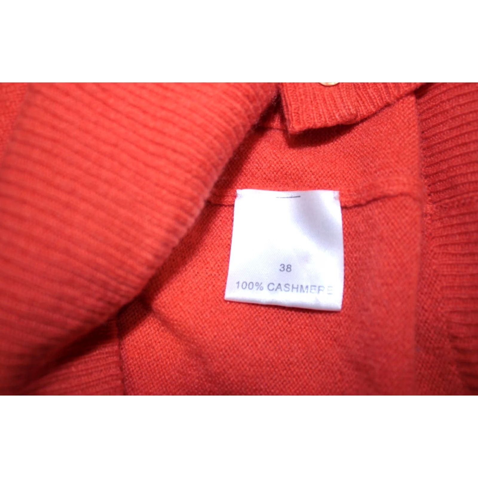 Vintage Princess Goes Hollywood Cardigan Jumper Women's 100% Cashmere Orange Size 38}/> Size XS / US 0-2 / IT 36-38 - 6 Thumbnail