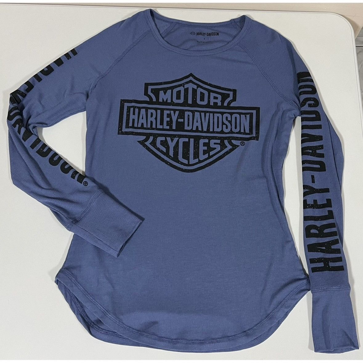 Harley Davidson Harley Davidson Logo Long Sleeve T-Shirt Top Tee Size S 🏍️✨ Size US S / EU 44-46 / 1 - 2 Thumbnail