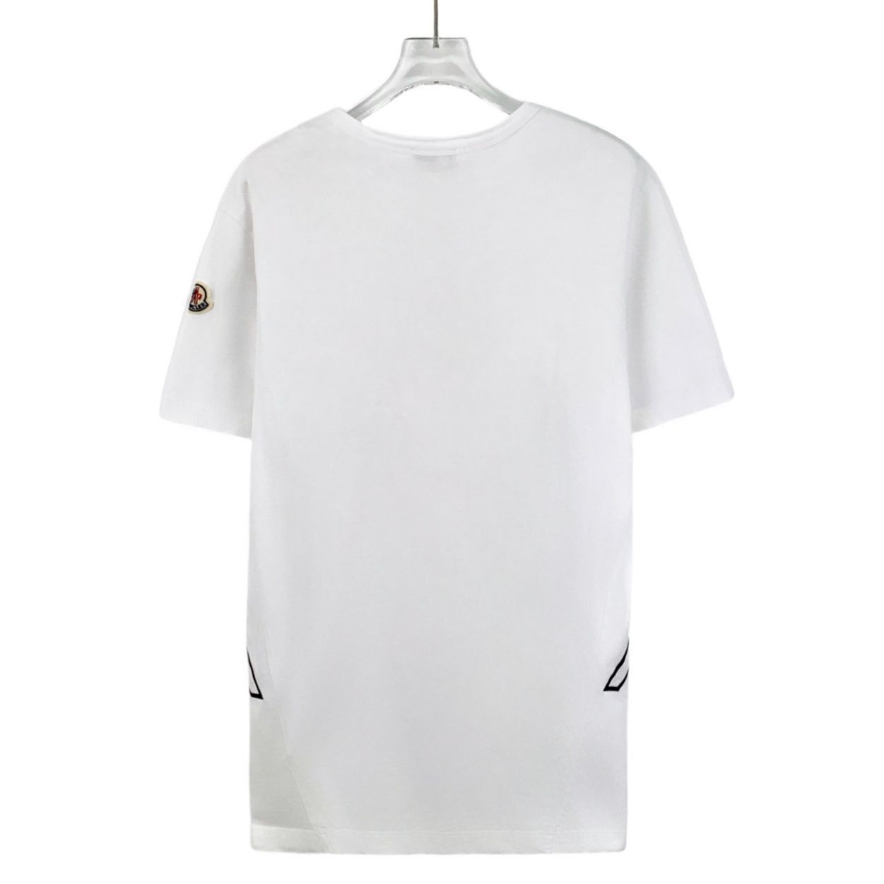 Moncler Moncler Mens White Graphic Cotton T-Shirt With Logo Patch & Size US S / EU 44-46 / 1 - 8 Thumbnail
