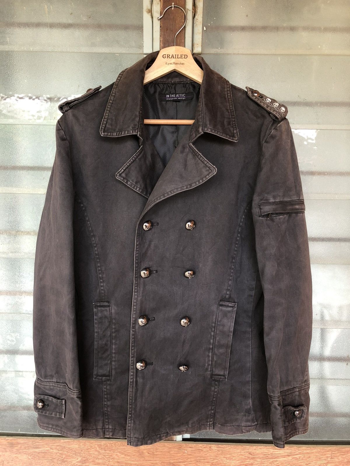 In The Attic Vintage In The Attic Double Breasted Pea Coat Jacket Size US M / EU 48-50 / 2 - 2 Thumbnail