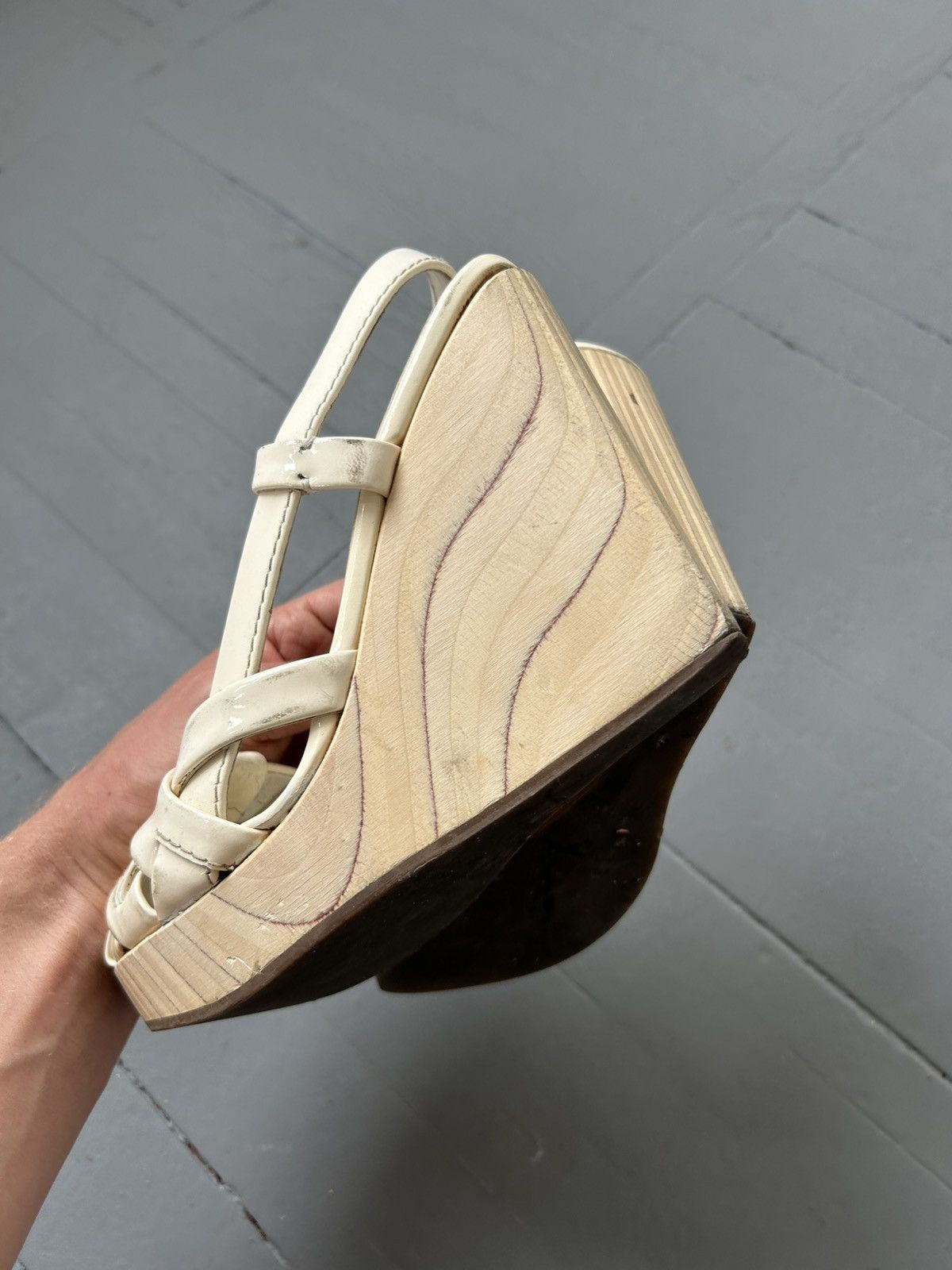 Miu Miu Miu Miu leather wooden platform sandals shoes Size US 6 / IT 36 - 5 Thumbnail