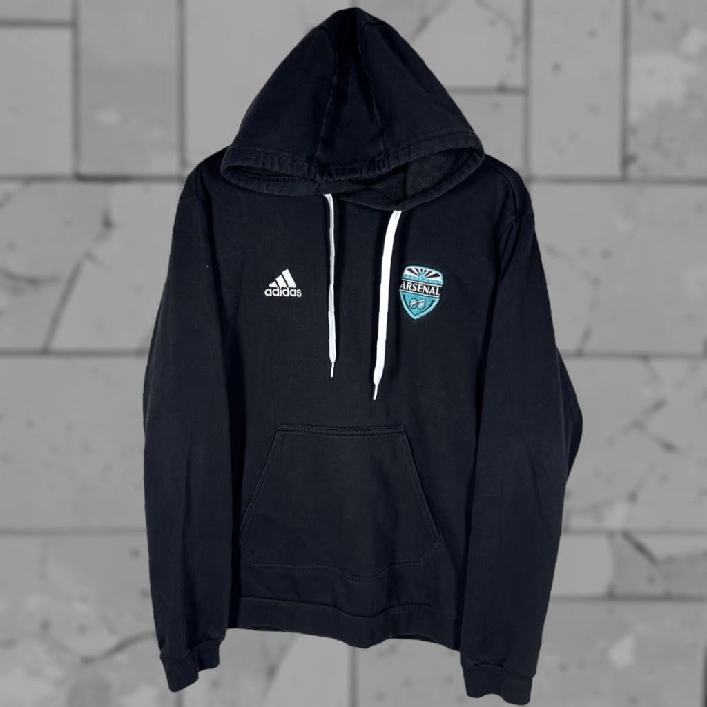 Adidas Adidas Sweatshirt Mens Size M Black Hooded Soccer Arizona Arsenal Size US M / EU 48-50 / 2 - 1 Thumbnail