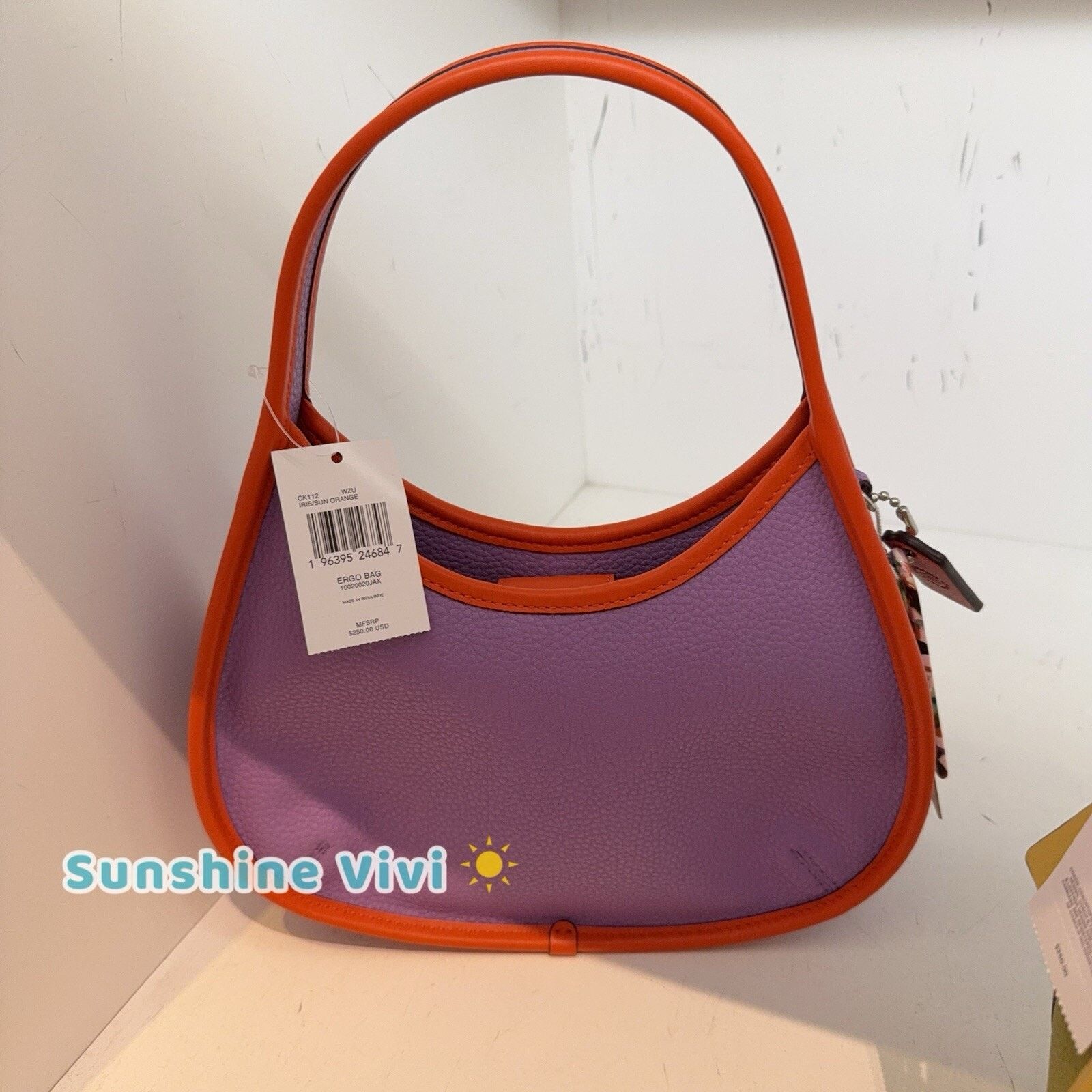 Coach NWT Coach CK112 Ergo Bag Coachtopia Leather Iris/Sun orange Size ONE SIZE - 4 Thumbnail