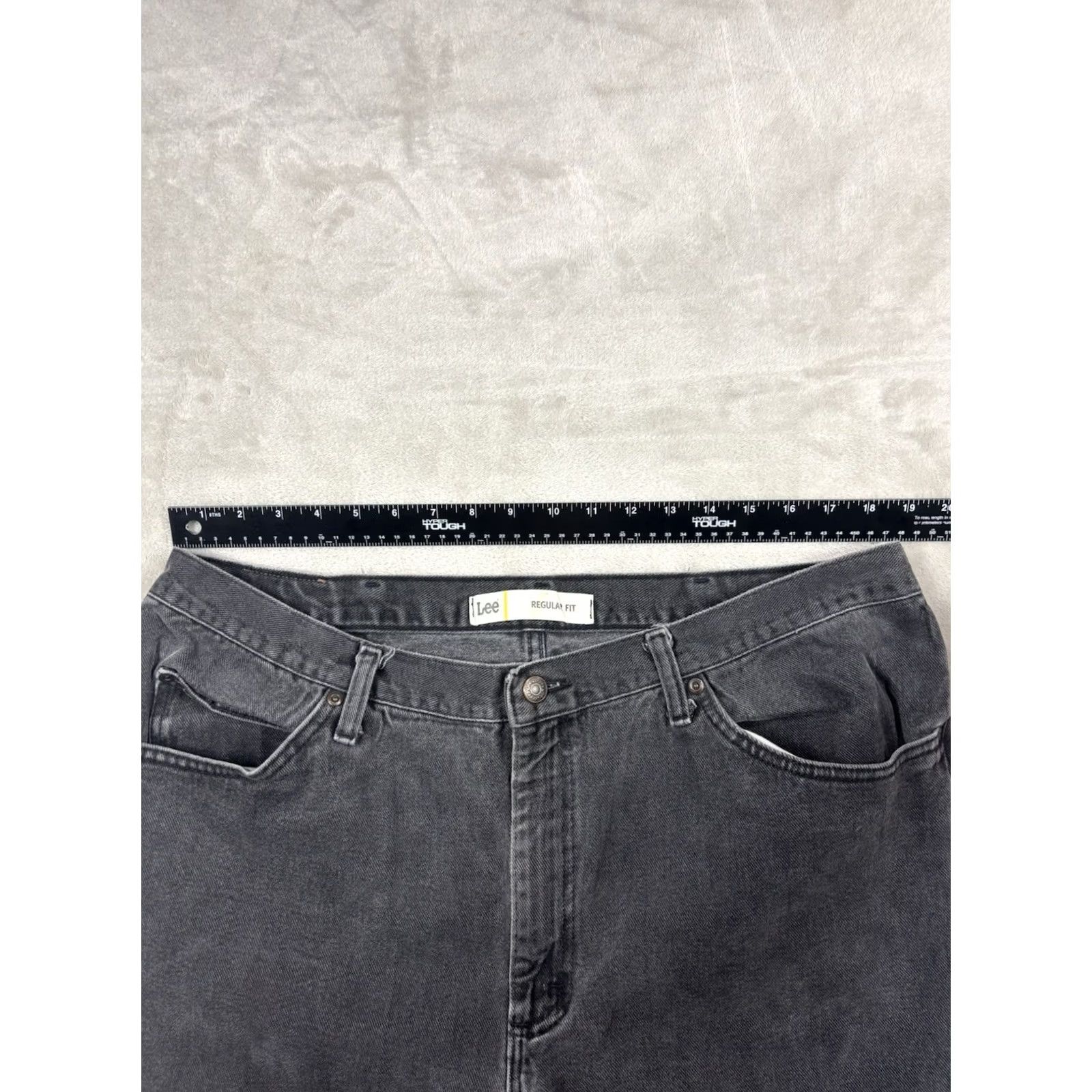 Lee Lee Jeans Men’s Faded Black Regular Fit Straight Leg Outdoors Comfort 42x30 Size US 42 / EU 58 - 3 Thumbnail