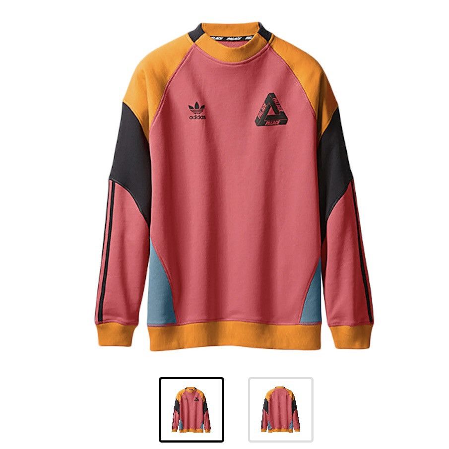 image of Adidas Loopback Crewneck in Lucky Orange, Men's (Size Large)