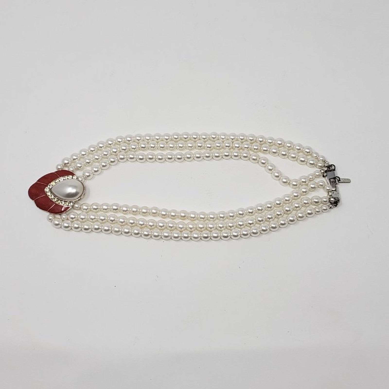 Other Faux Pearl & Enamel Layered Necklace Set Size ONE SIZE - 7 Thumbnail