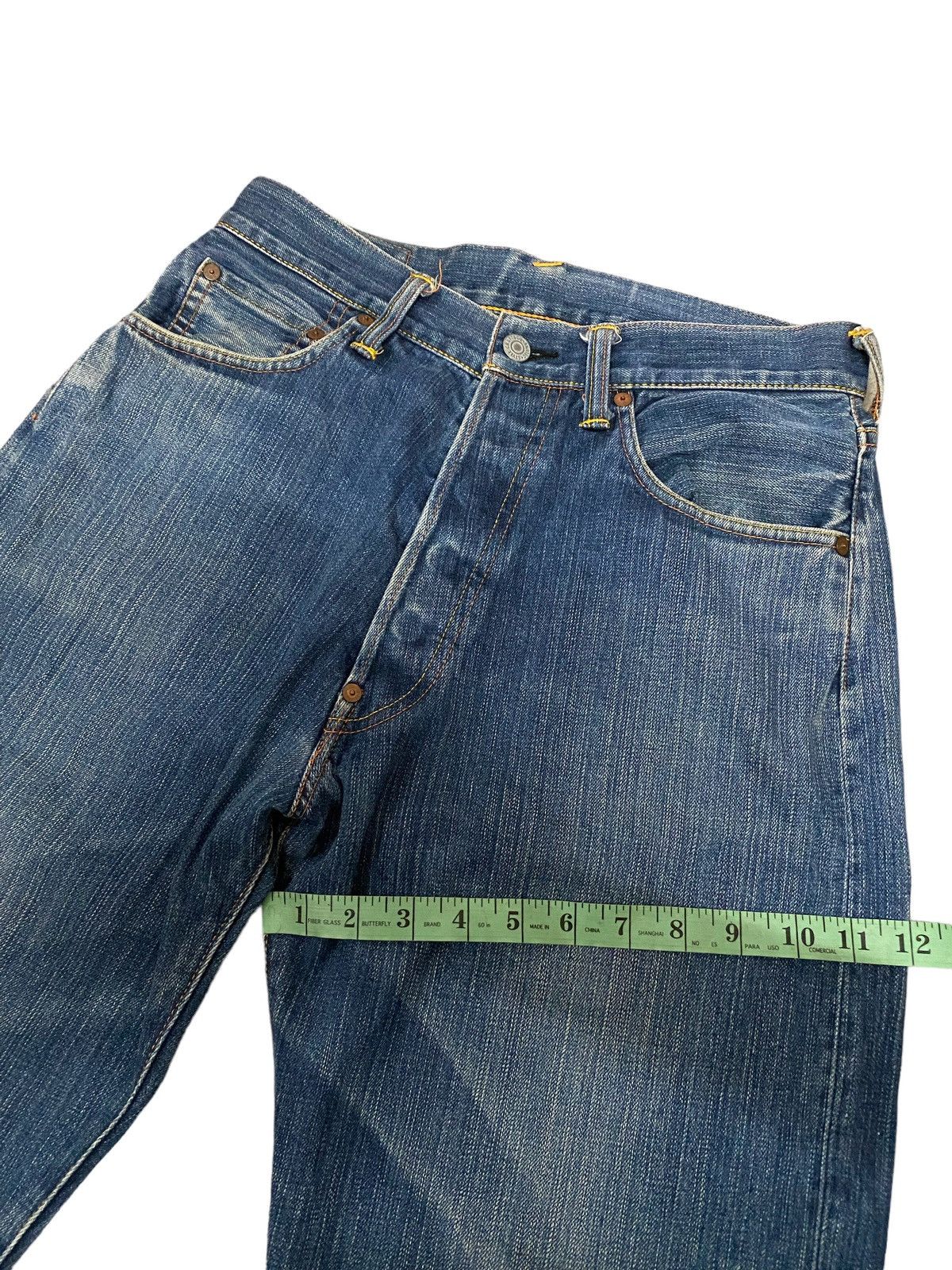 offer Vintage Evisu Distress Denim Jeans