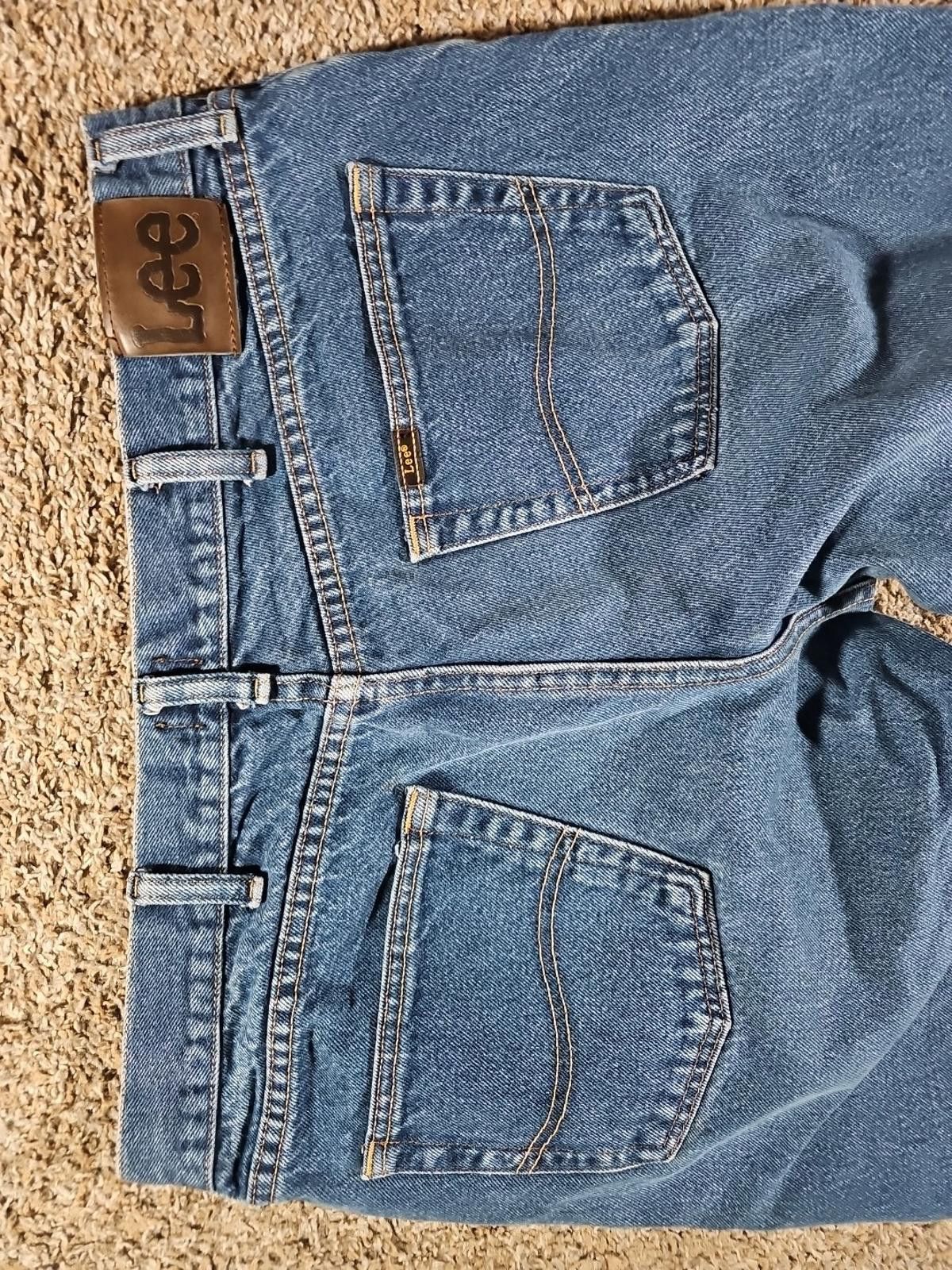 Lee Lee Regular Fit Straight Jeans Size 38x29 Medium Wash Blue Size US 38 / EU 54 - 7 Thumbnail