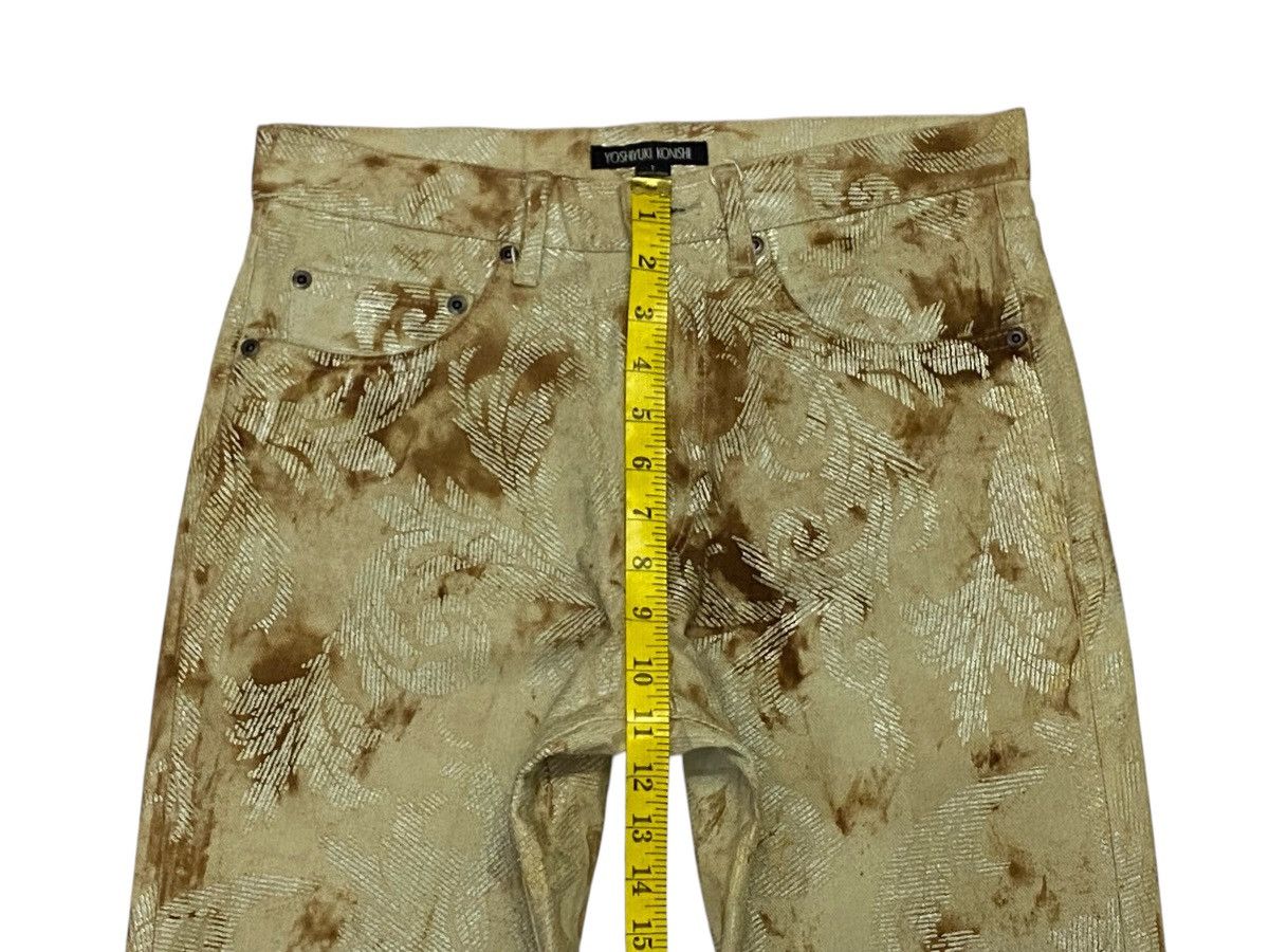 If Six Was Nine Yoshiyuki konishi Gold Paisley Pattern Denim Pants Size US 30 / EU 46 - 13 Thumbnail