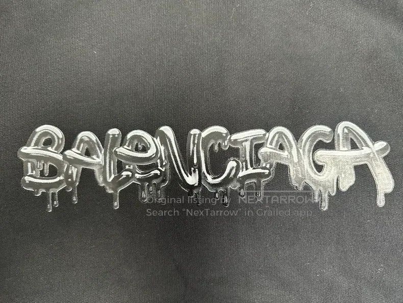 Balenciaga Balenciaga Letter Printed Fleece Hooded Sweatshirt with Dr Size US M / EU 48-50 / 2 - 3 Thumbnail
