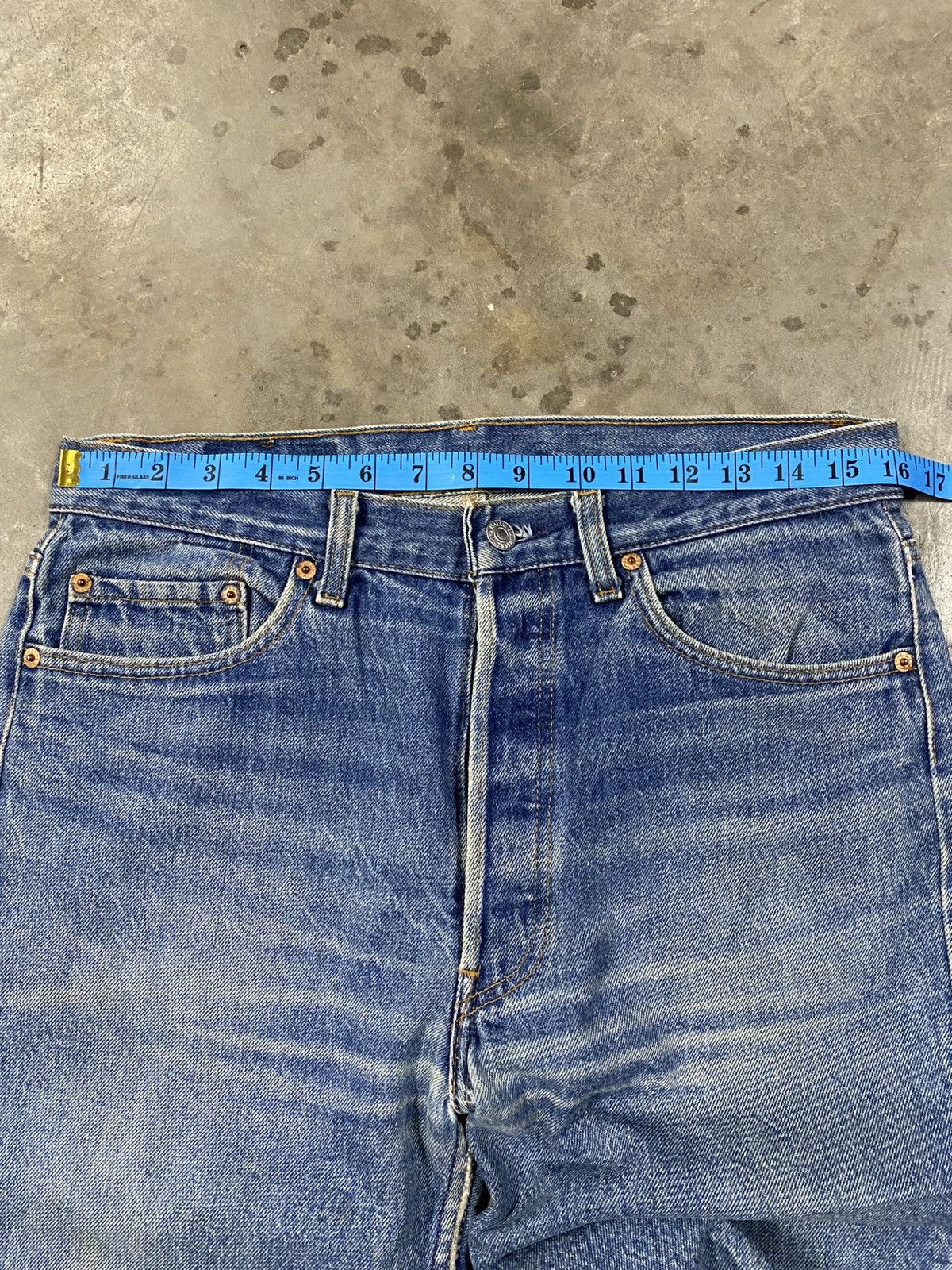 Levi's Vintage 80s Levis 501xx Stone Wash Blue Made in USA @285 Size US 32 / EU 48 - 15 Thumbnail
