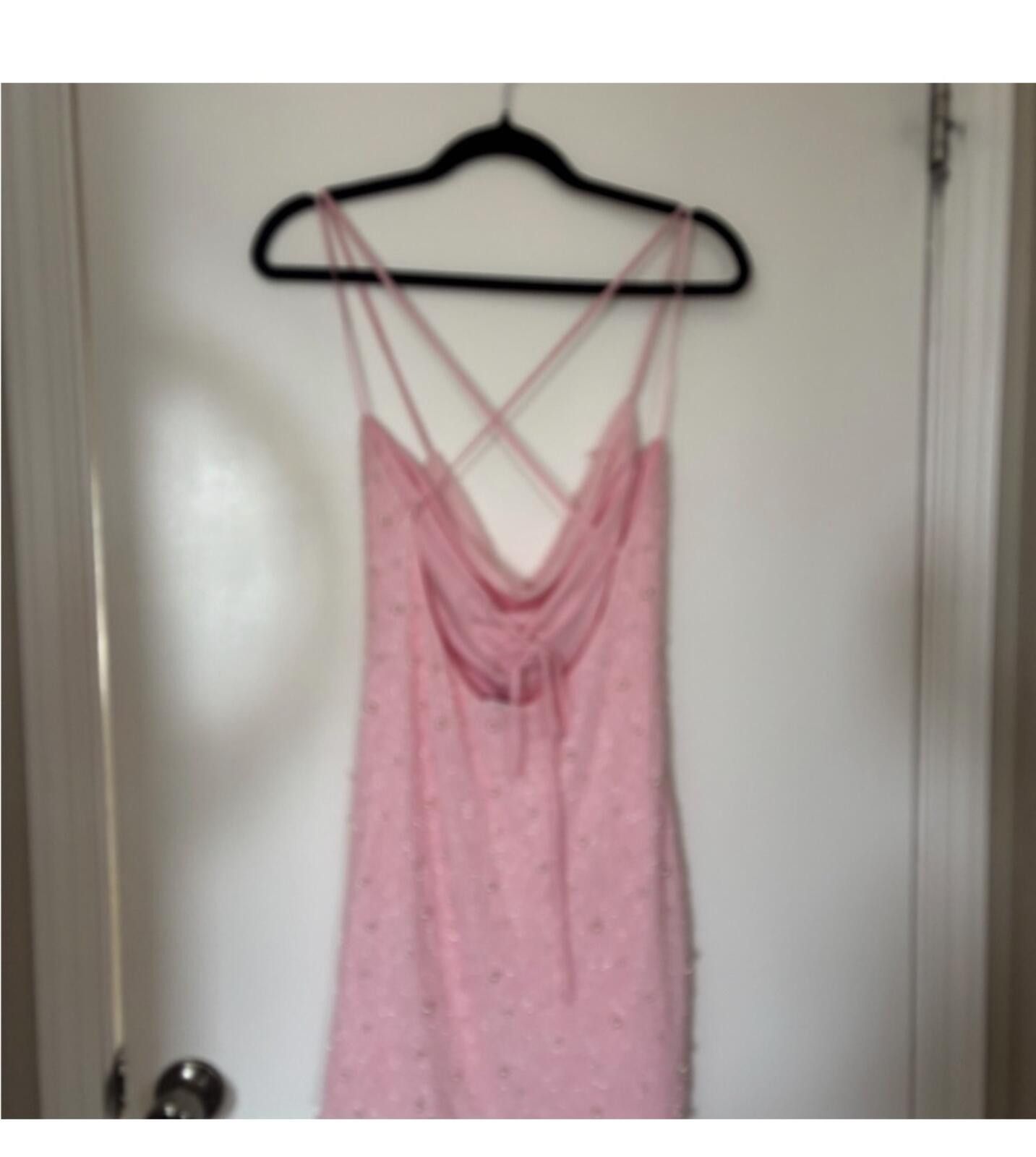 Windsor Smith Windsor prom Pink Beaded & Pearl Mini Dress Size XL / US 12-14 / IT 48-50 - 4 Thumbnail