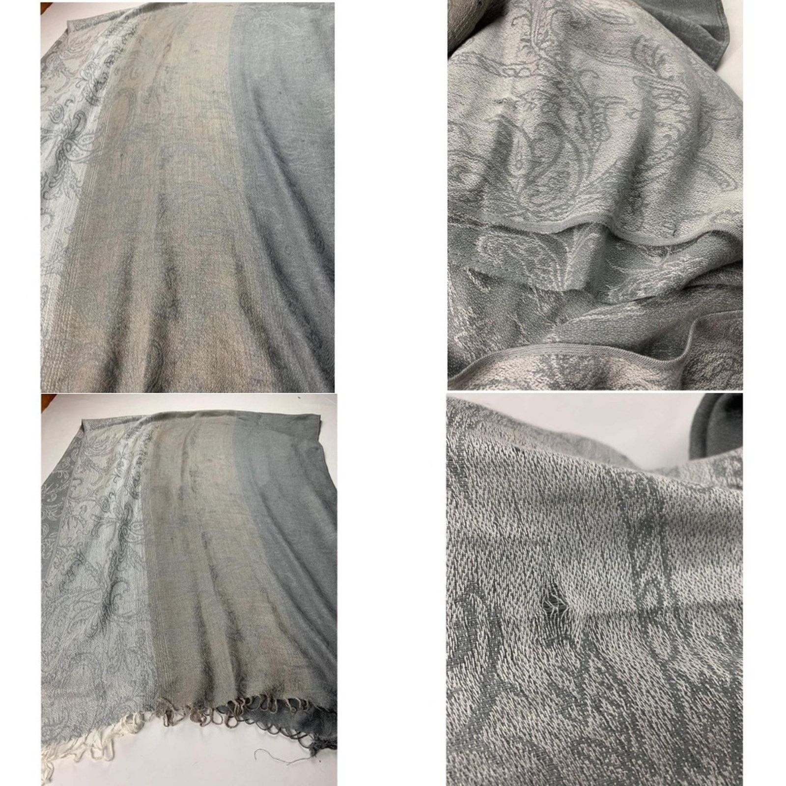 Other 3 Women’s Vintage Scarves Crochet Knit | Gray silver Size ONE SIZE - 5 Thumbnail