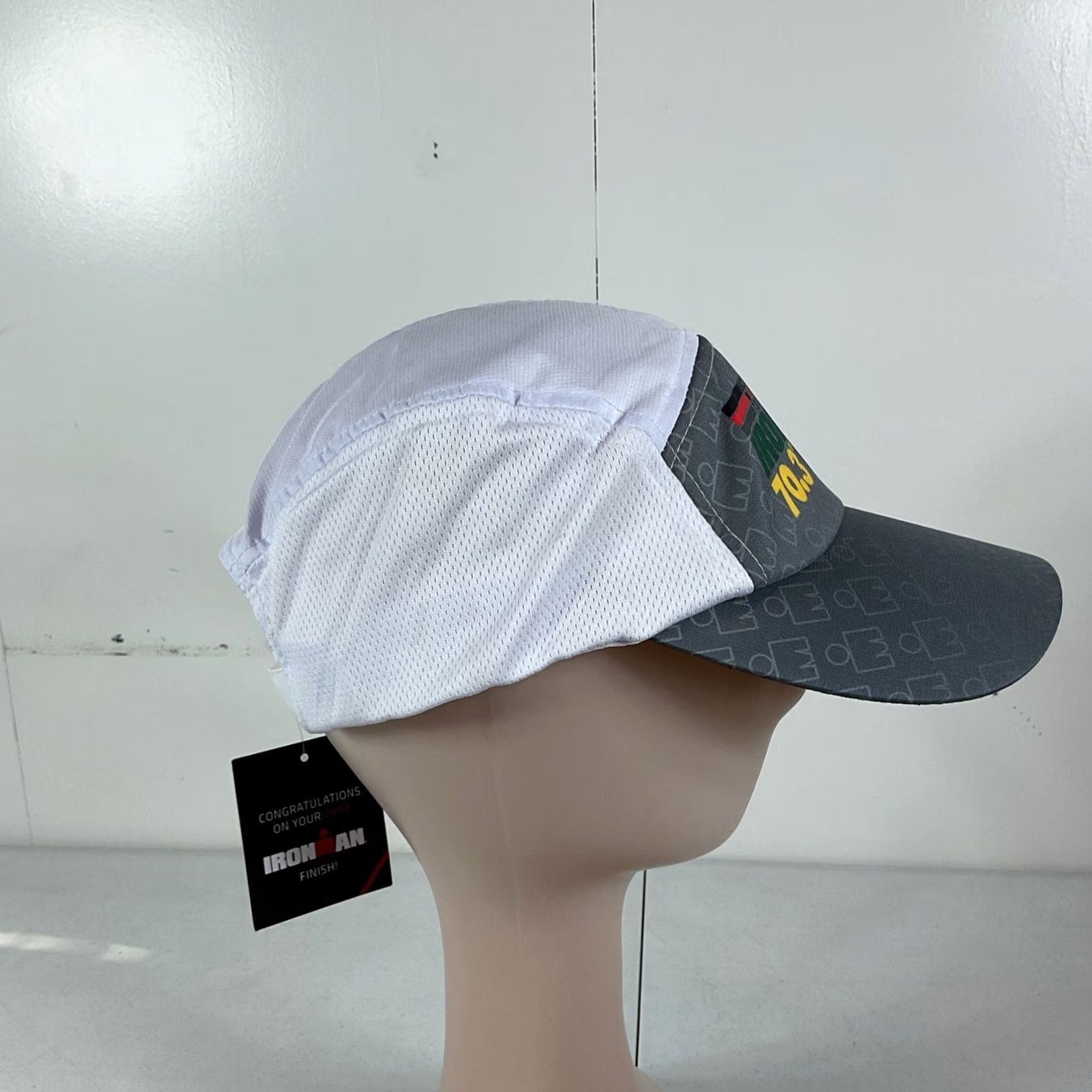Vintage Boco Gear Ironman 70.3 Waco 2019 Finisher Hat Cap - 5 Panel White Gray NWT Size ONE SIZE - 4 Thumbnail