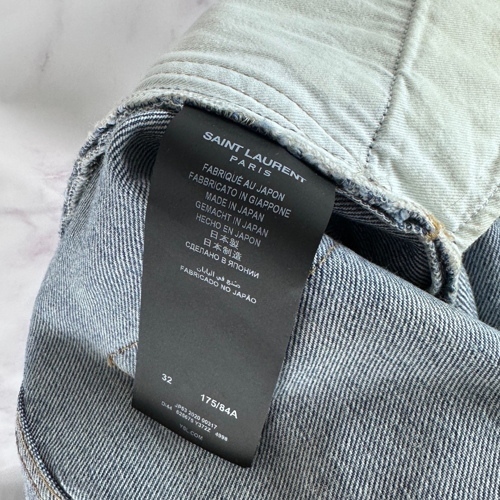 Saint Laurent Paris D23 Straight Destroyed Denim Size US 32 / EU 48 - 12 Thumbnail