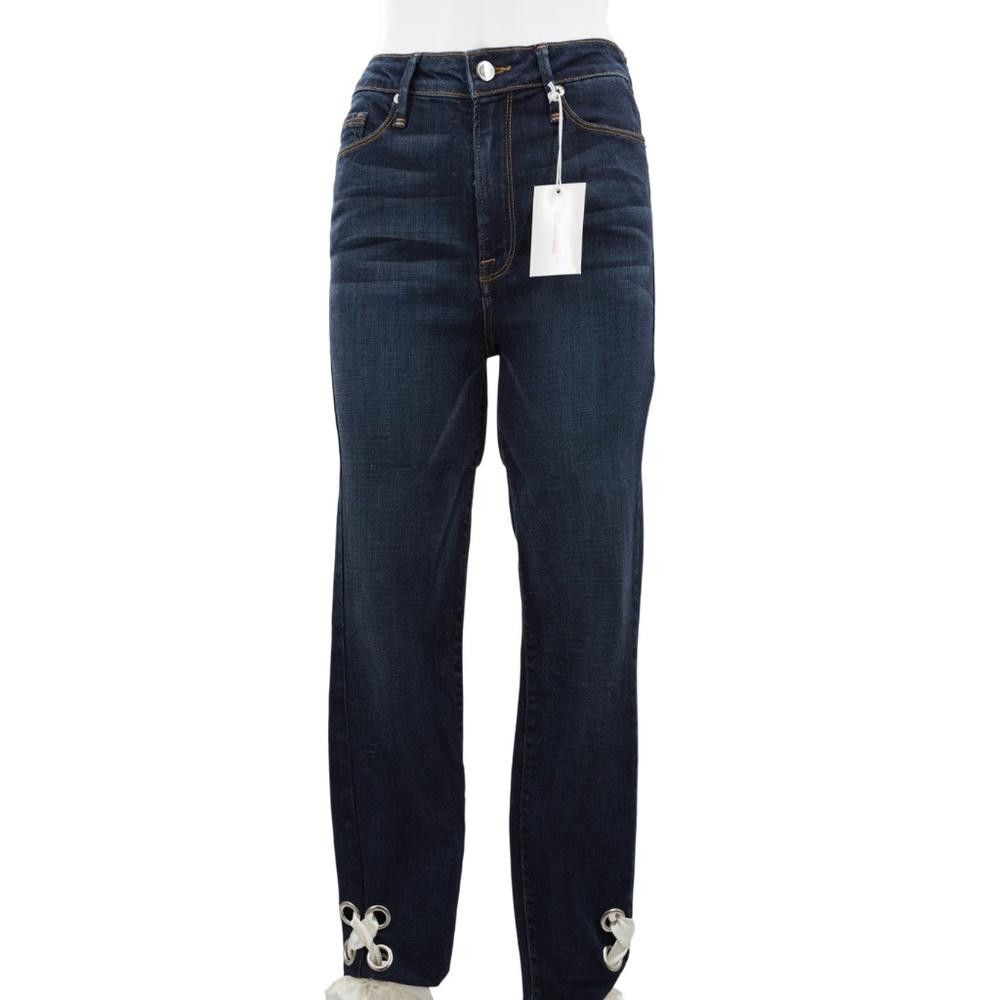 Designer Good American Ribbon High Waist Jeans Size 28/6 Size 28" / US 6 / IT 42 - 1 Thumbnail
