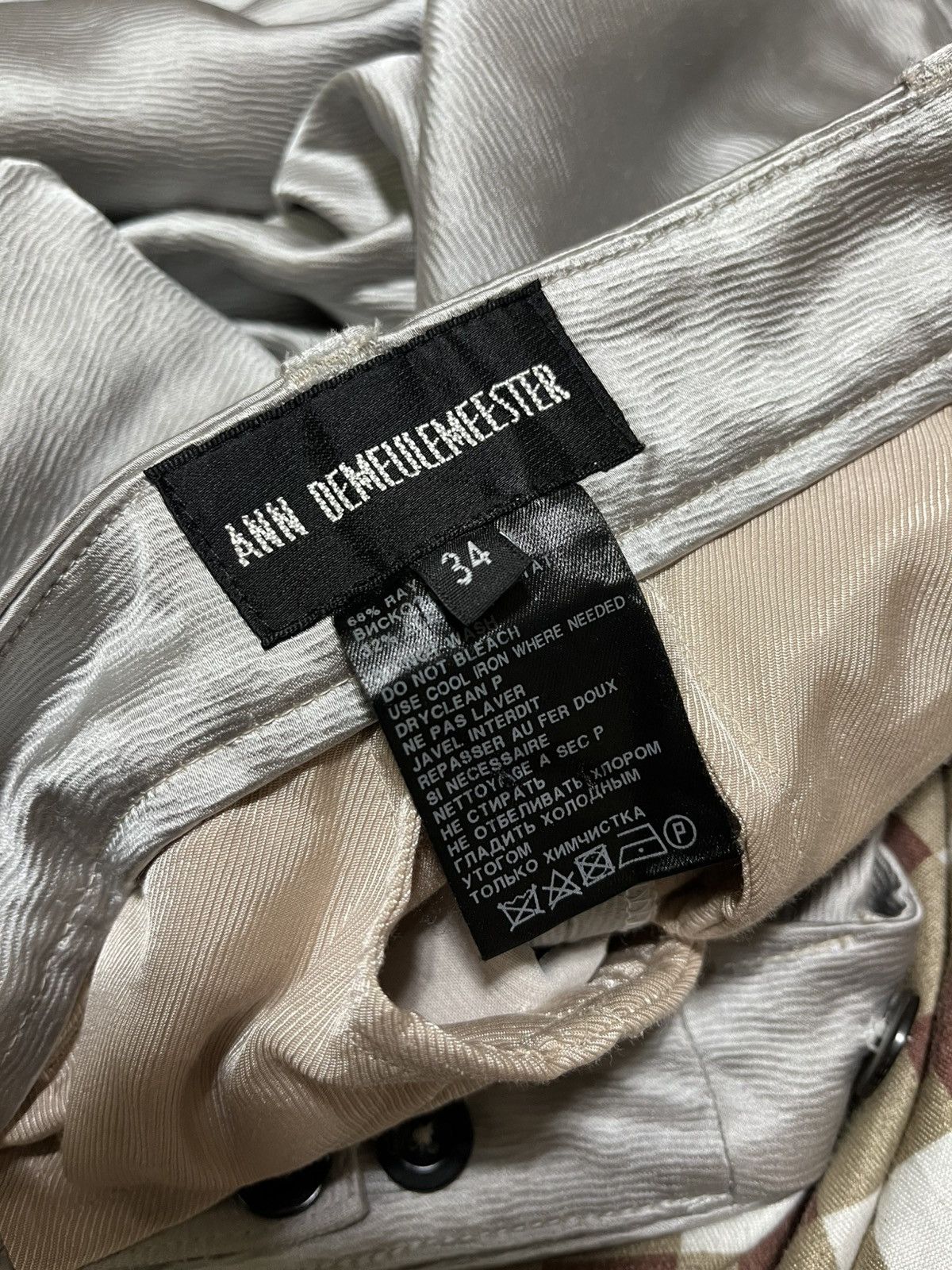 Ann Demeulemeester ANN DEMEULEMEESTER SILK HELM TROUSER Size 29" - 7 Thumbnail