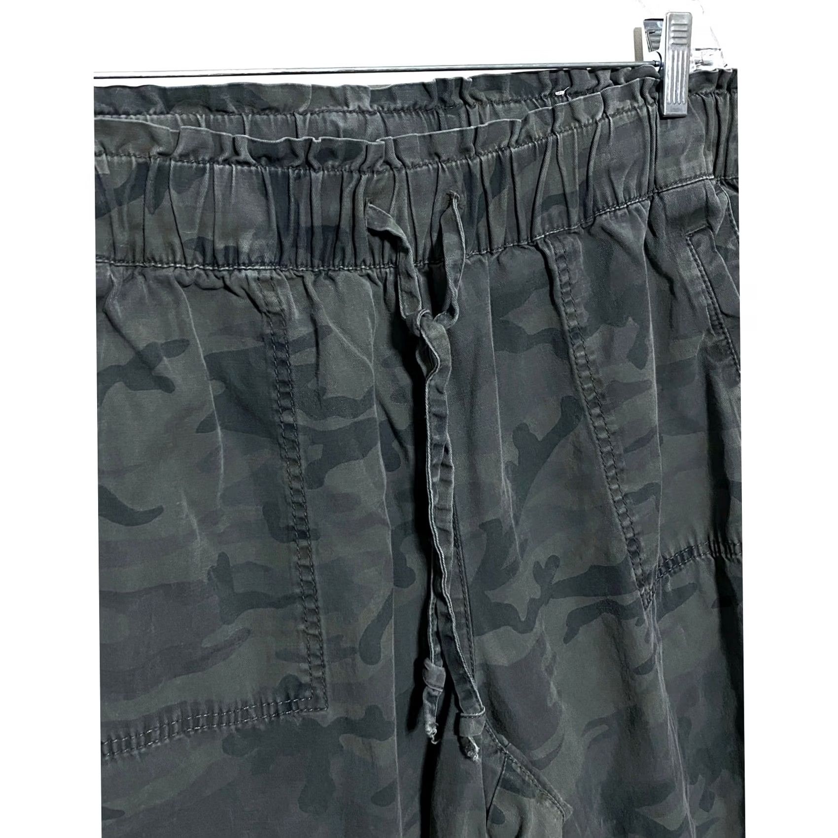 Loft Loft Camouflage High Rise Joggers Green Pull On Drawstring Womens L Size 36" / US 14 / IT 50 - 5 Thumbnail