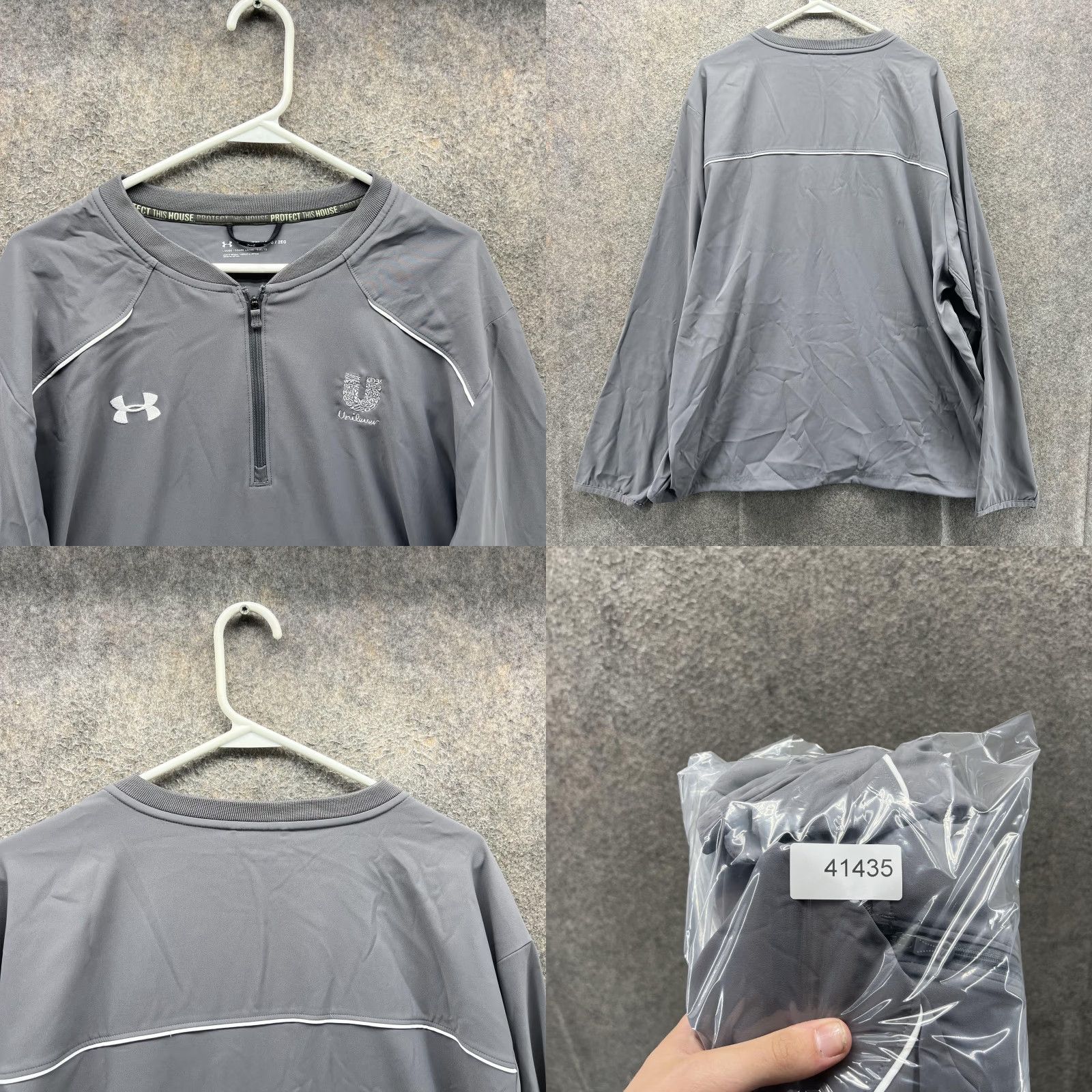 Under Armour Under Armour Jacket Mens 2XL Gray 1/4 Zip Windbreaker Lightweight Outdoor Activewear Mens 2XL Gray 1/4 Zip Windbreaker Lightweight Size US XXL / EU 58 / 5 - 8 Thumbnail