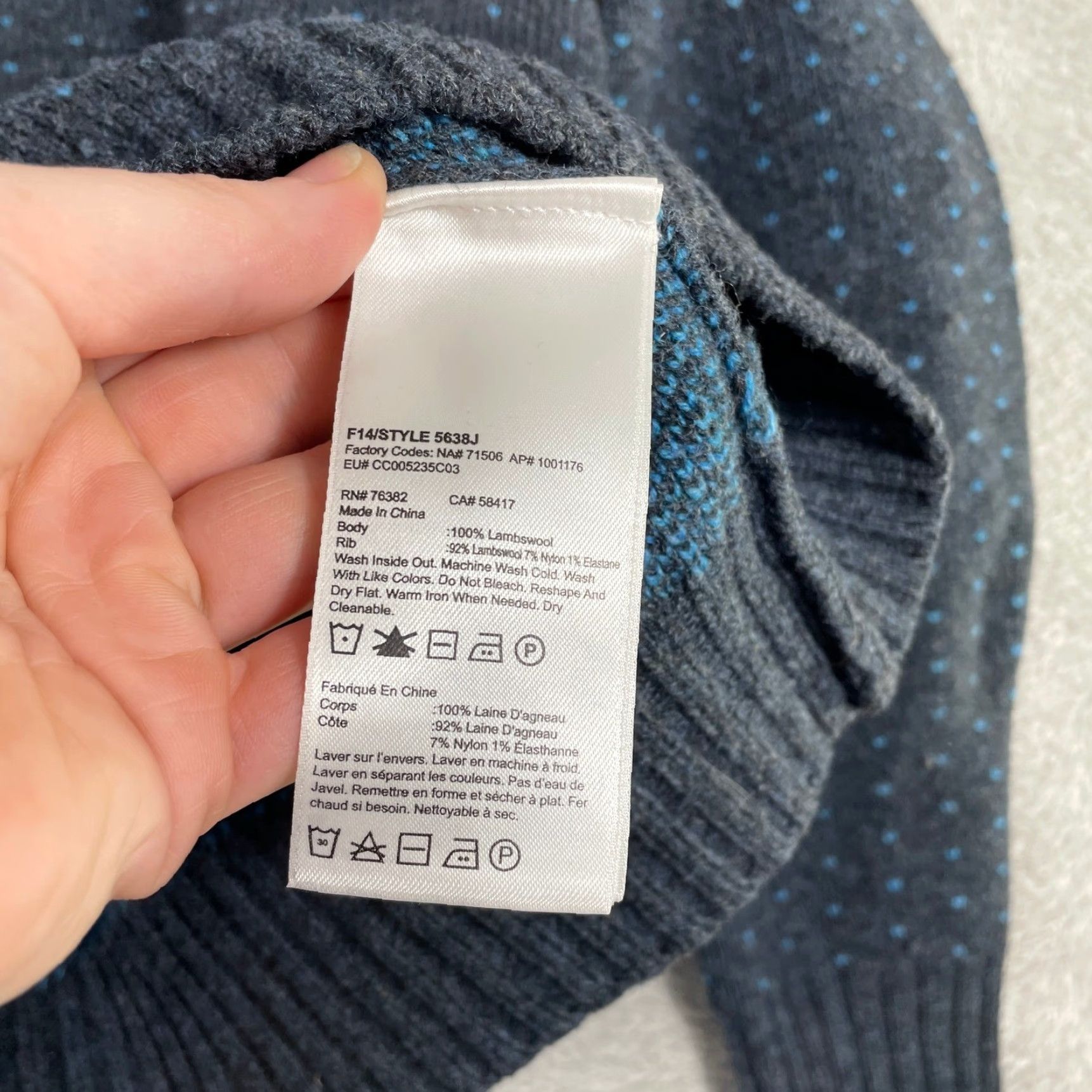 Timberland VINTAGE: No Timberland Sweater Mens Medium Gray Blue Fair Isle Lambswool Crewneck Size US M / EU 48-50 / 2 - 4 Thumbnail