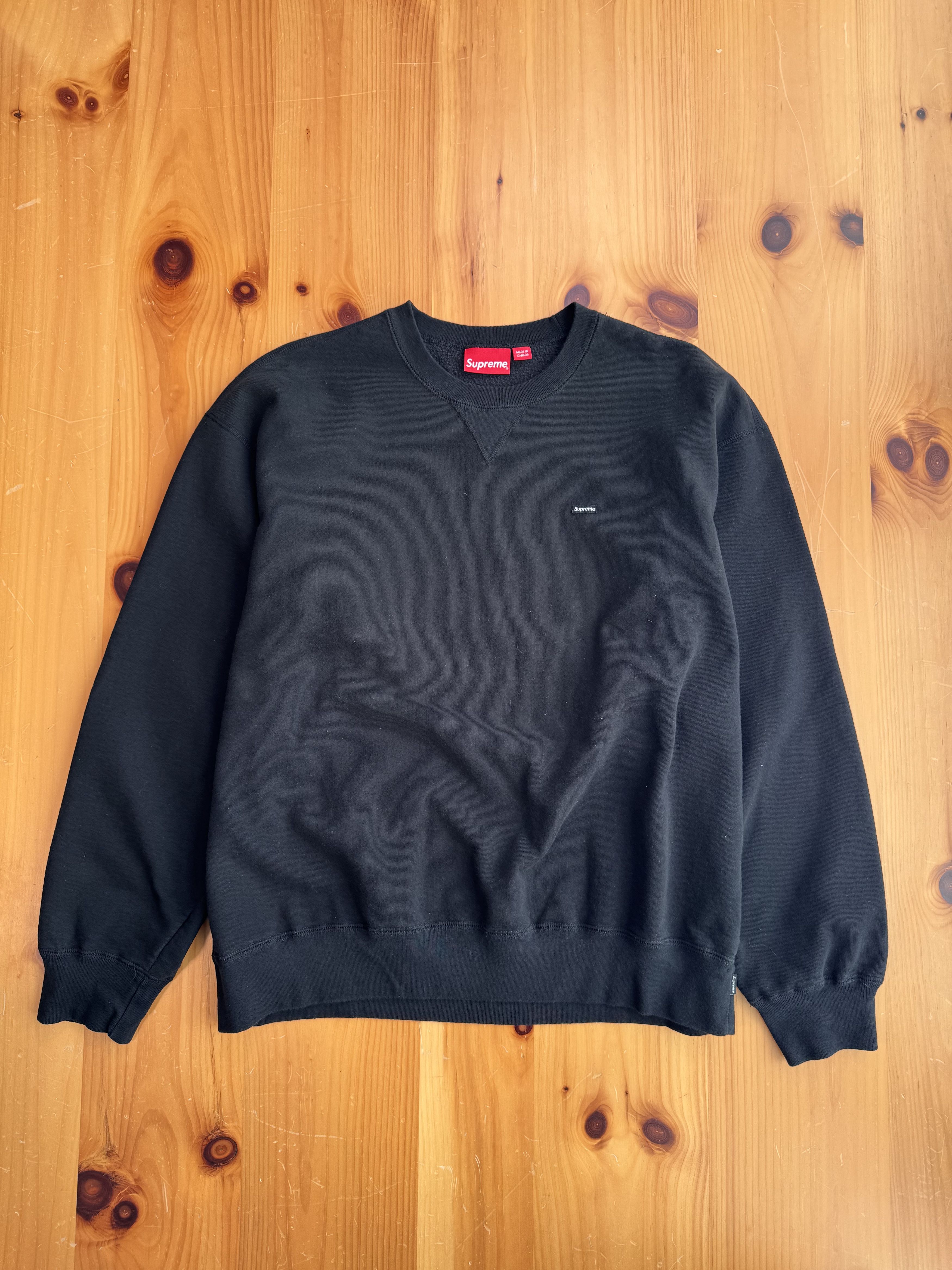 Supreme Supreme Small Box Logo Pique Crewneck LS sweater FW16