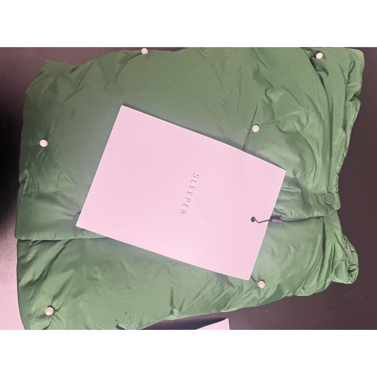 Sleeper NWT SLEEPER Puffer Jacket in Green with Pearl - Size S/M Size S / US 4 / IT 40 - 6 Thumbnail
