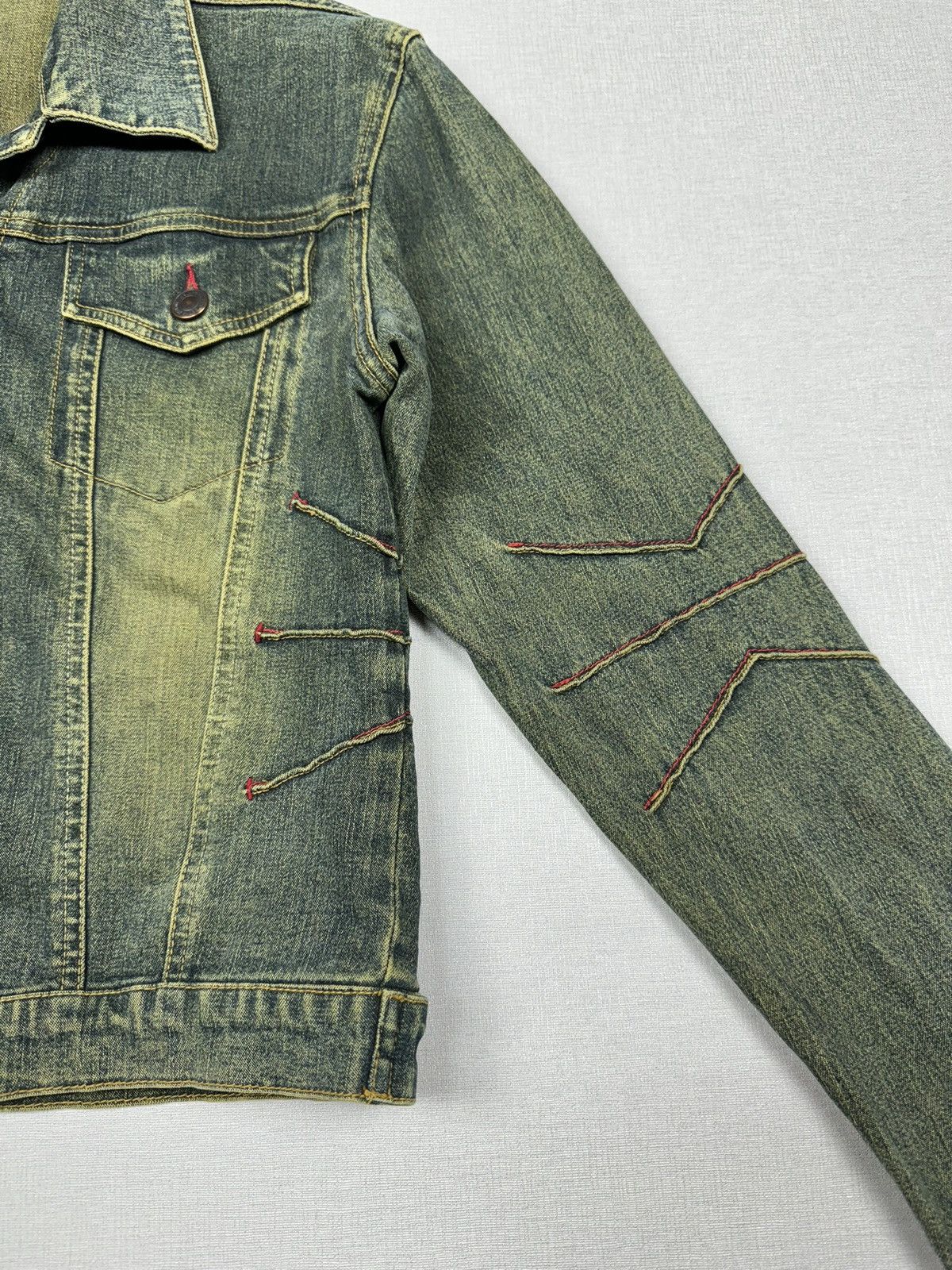 Japanese Brand × Vintage Vintage Cropped denim Y2K Jacket Women’s size 10 Size L / US 10 / IT 46 - 3 Thumbnail