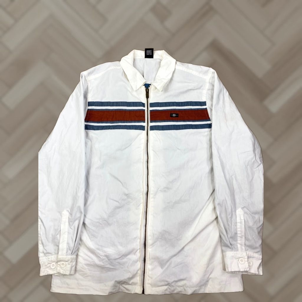 Vintage Sun Diego Full Zip Jacket White Strip Size L Sun Diego Boardshops Jacket Men Beach Polyester Regular Full Zip") Size US L / EU 52-54 / 3 - 1 Thumbnail