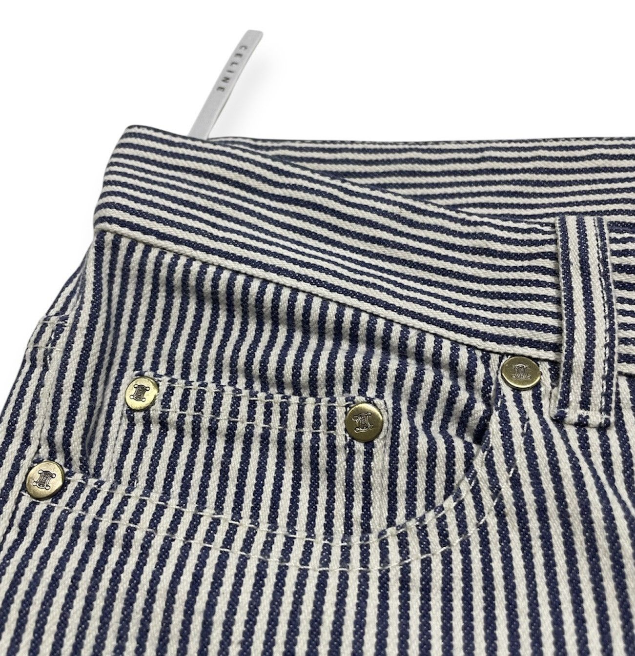 Celine Hickory Flare Pants Size 30" / US 8 / IT 44 - 5 Thumbnail
