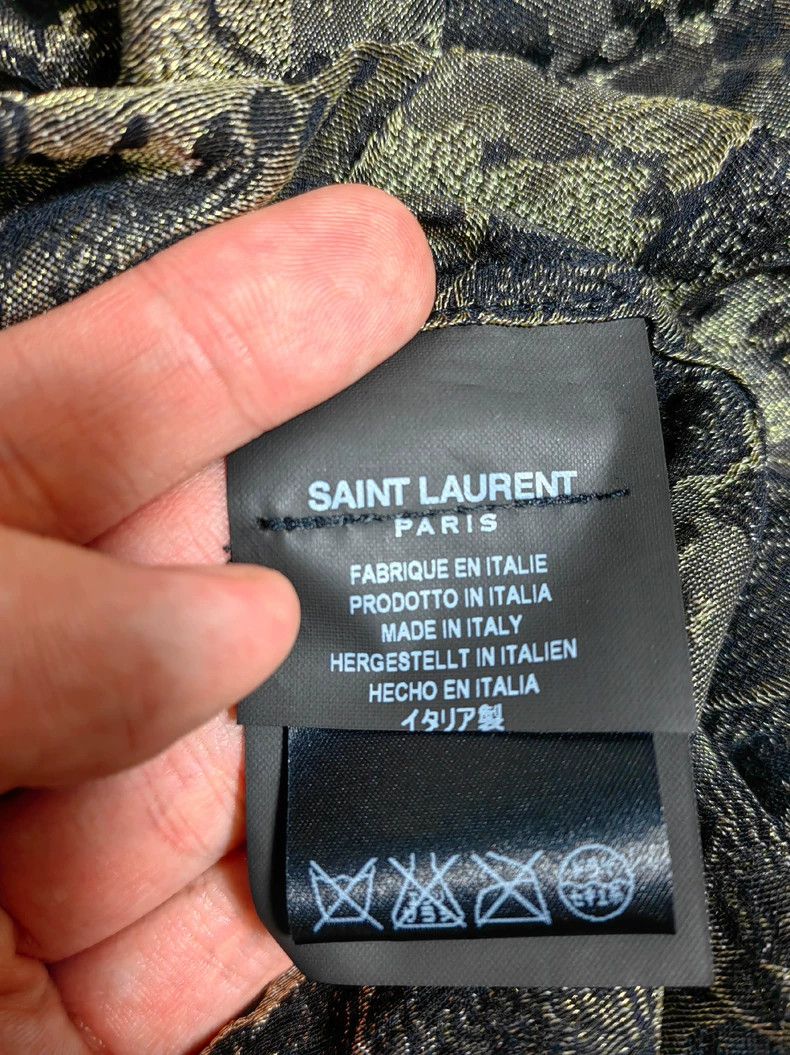 Yves Saint Laurent saint laurent size 39 16 FW gilded hibiscus shirt 2501-Next Size US M / EU 48-50 / 2 - 6 Thumbnail