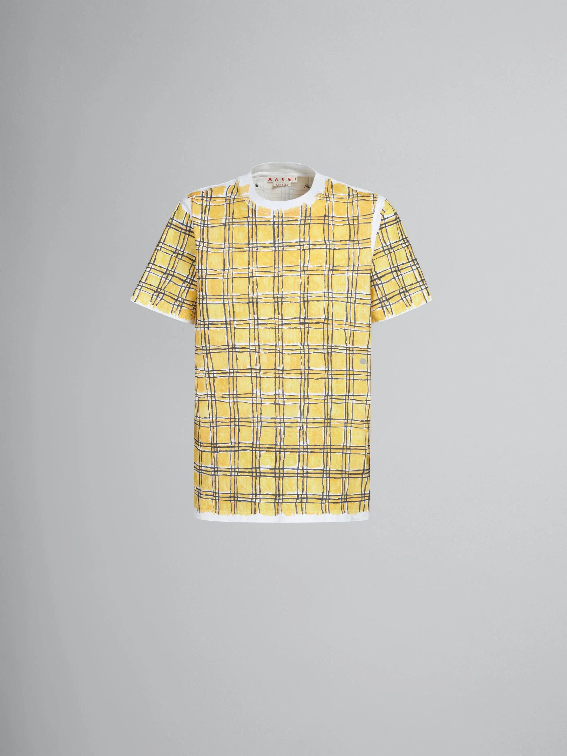 Marni o1w1db10824 Checked Cotton T-Shirt in Multicolor Size US S / EU 44-46 / 1 - 1 Thumbnail