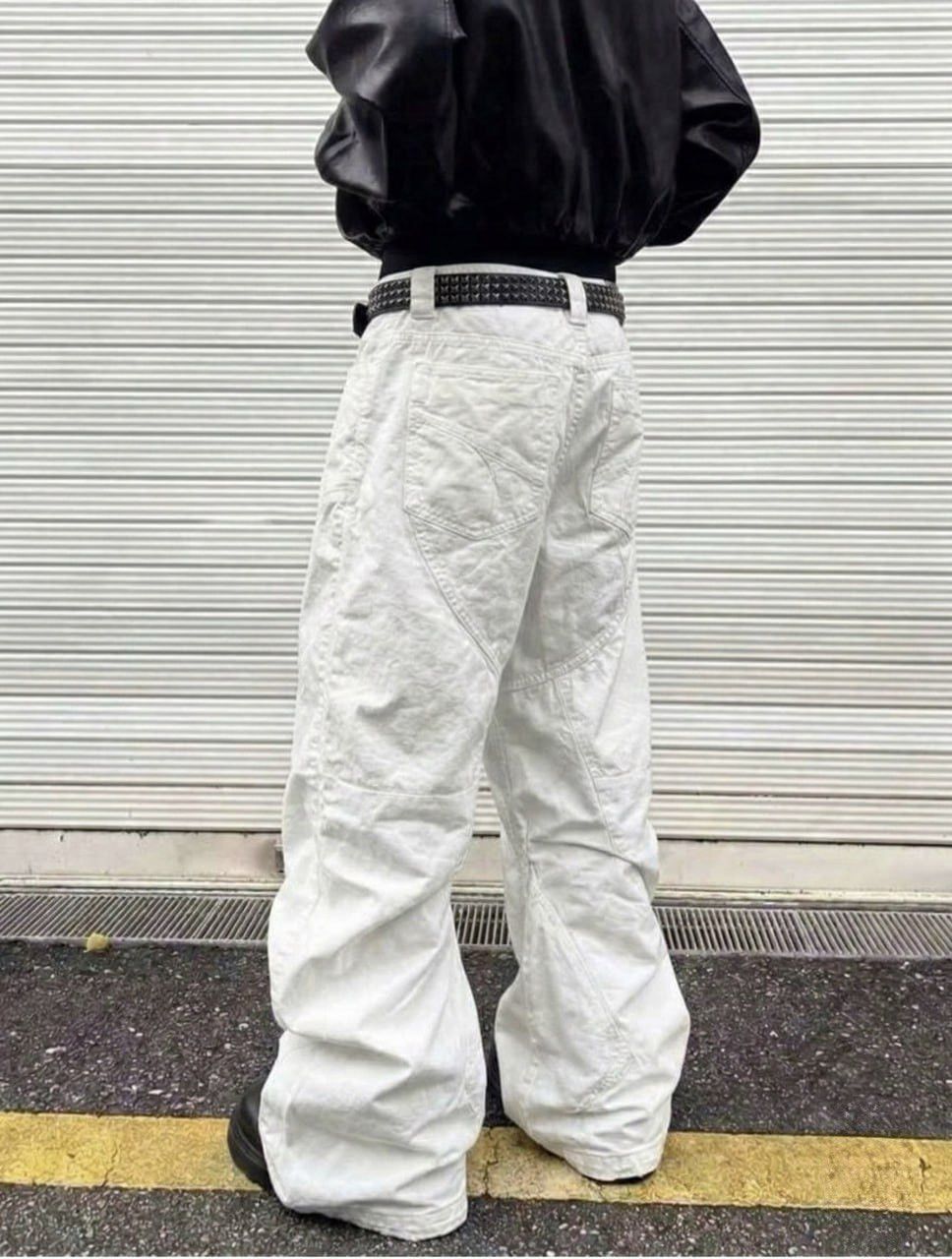 Japanese Brand flare bootcut painted black jeans Size 30" / US 8 / IT 44 - 4 Thumbnail