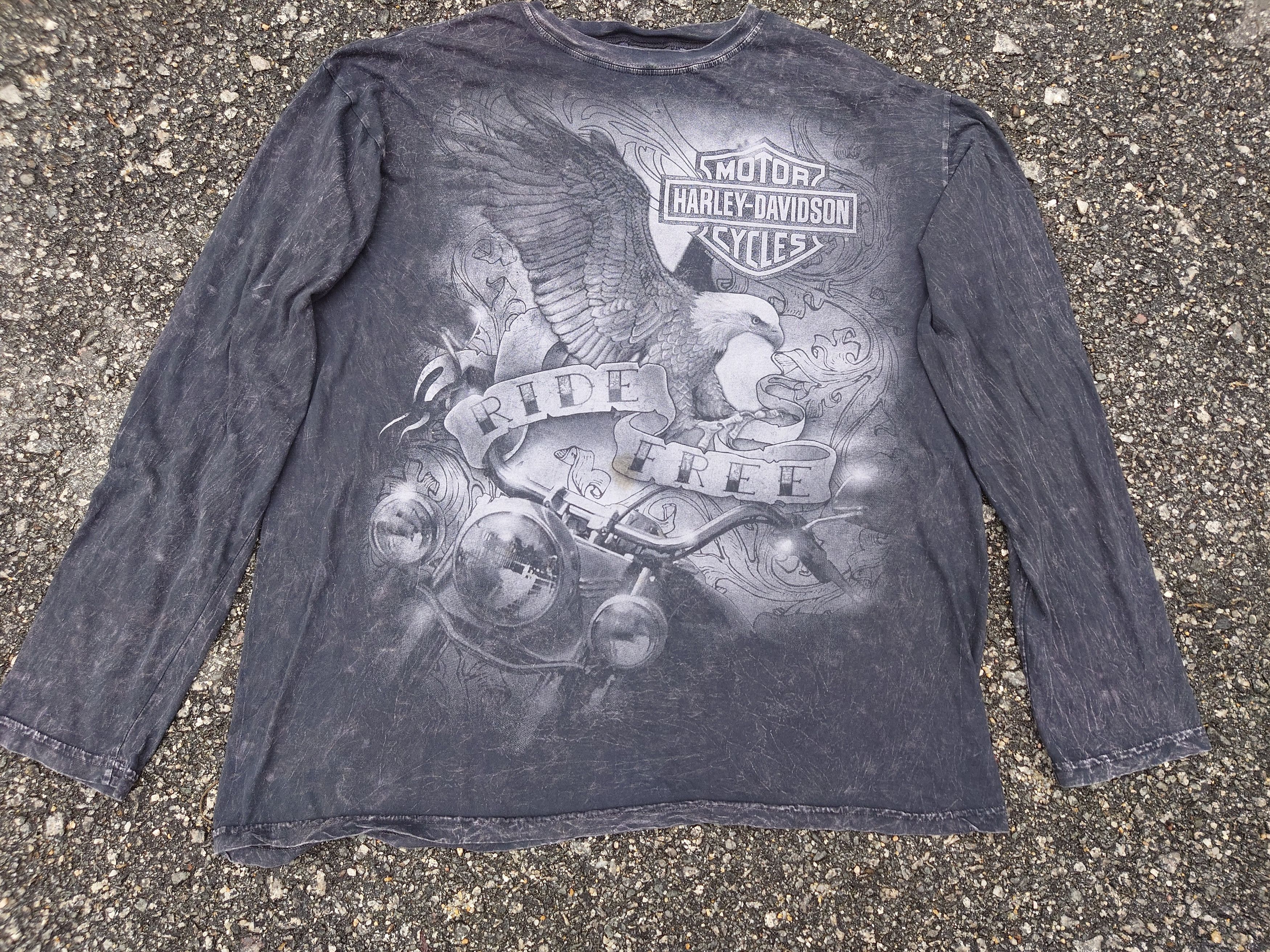 Harley Davidson Vintage Like Tie Dye Harley Davidson Long Sleeve Made in USA Size US XL / EU 56 / 4 - 1 Thumbnail