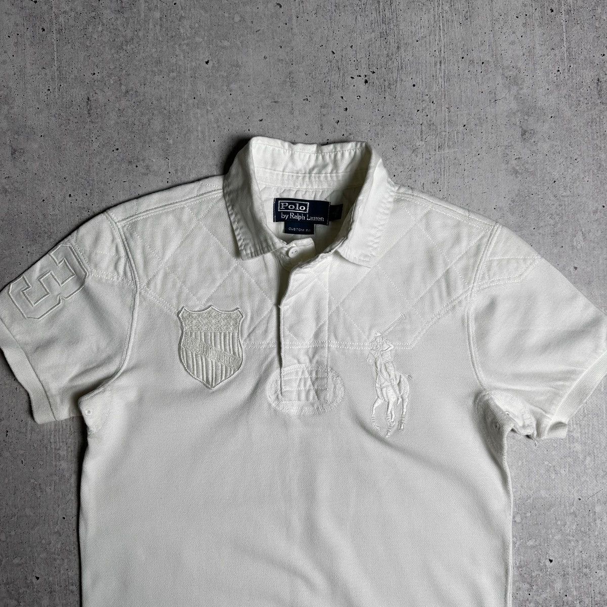 Polo Ralph Lauren × Vintage Polo Ralph Lauren White Polo USA number 3 Size US S / EU 44-46 / 1 - 3 Thumbnail