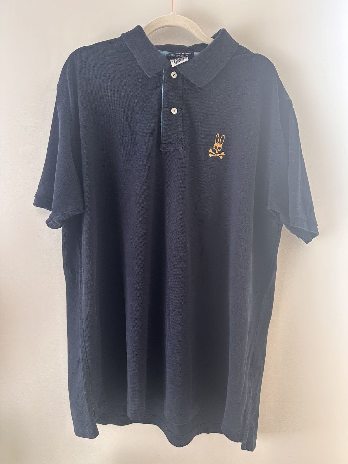 Psycho Bunny Psycho Bunny Mens Polo Shirt Size XL Navy Blue Short Sleeve Size US XL / EU 56 / 4 - 1 Thumbnail