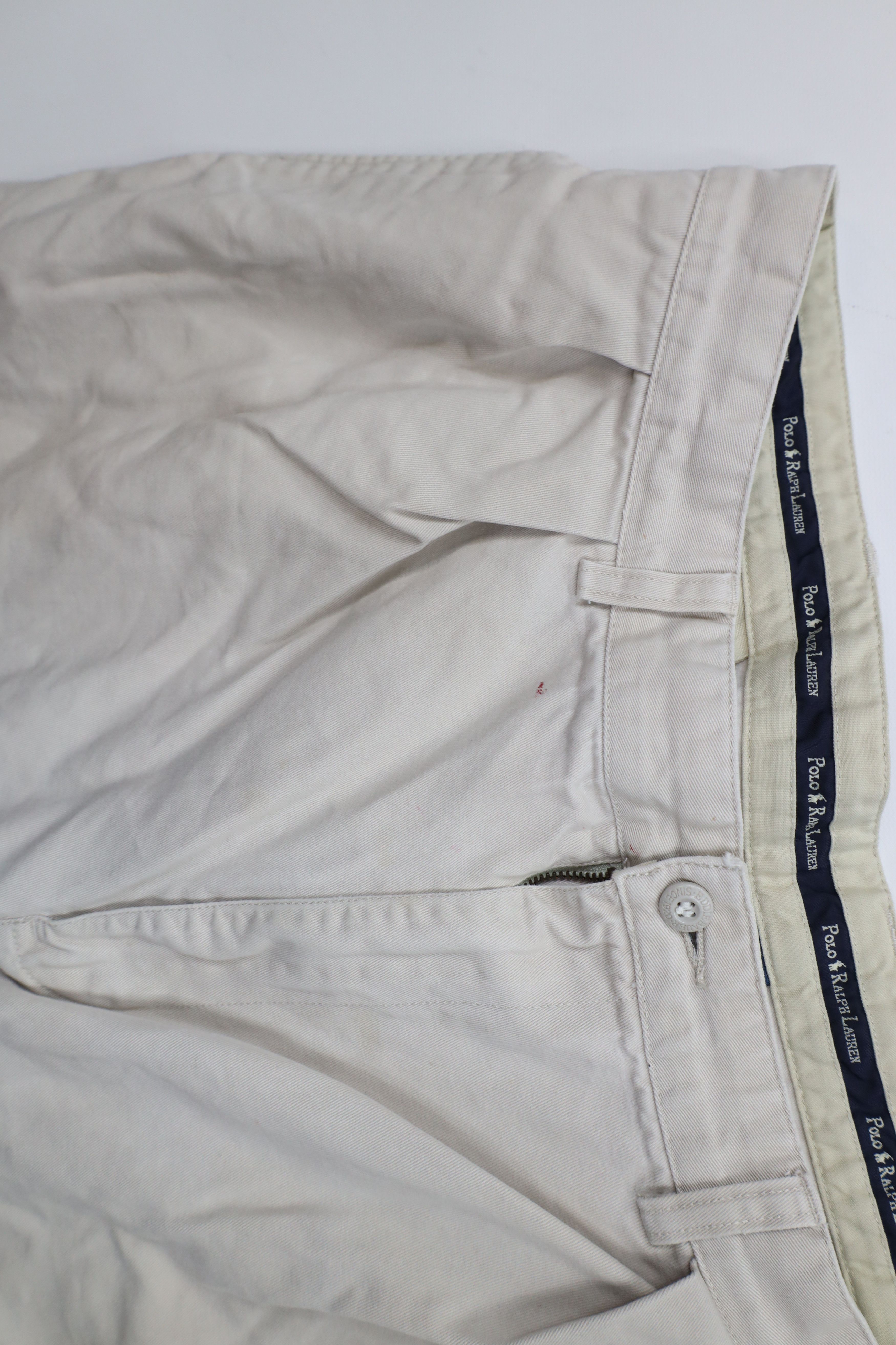 Ralph Lauren × Vintage Vintage 90s Ralph Lauren Above Knee Chino Shorts Beige Size US 36 / EU 52 - 6 Thumbnail