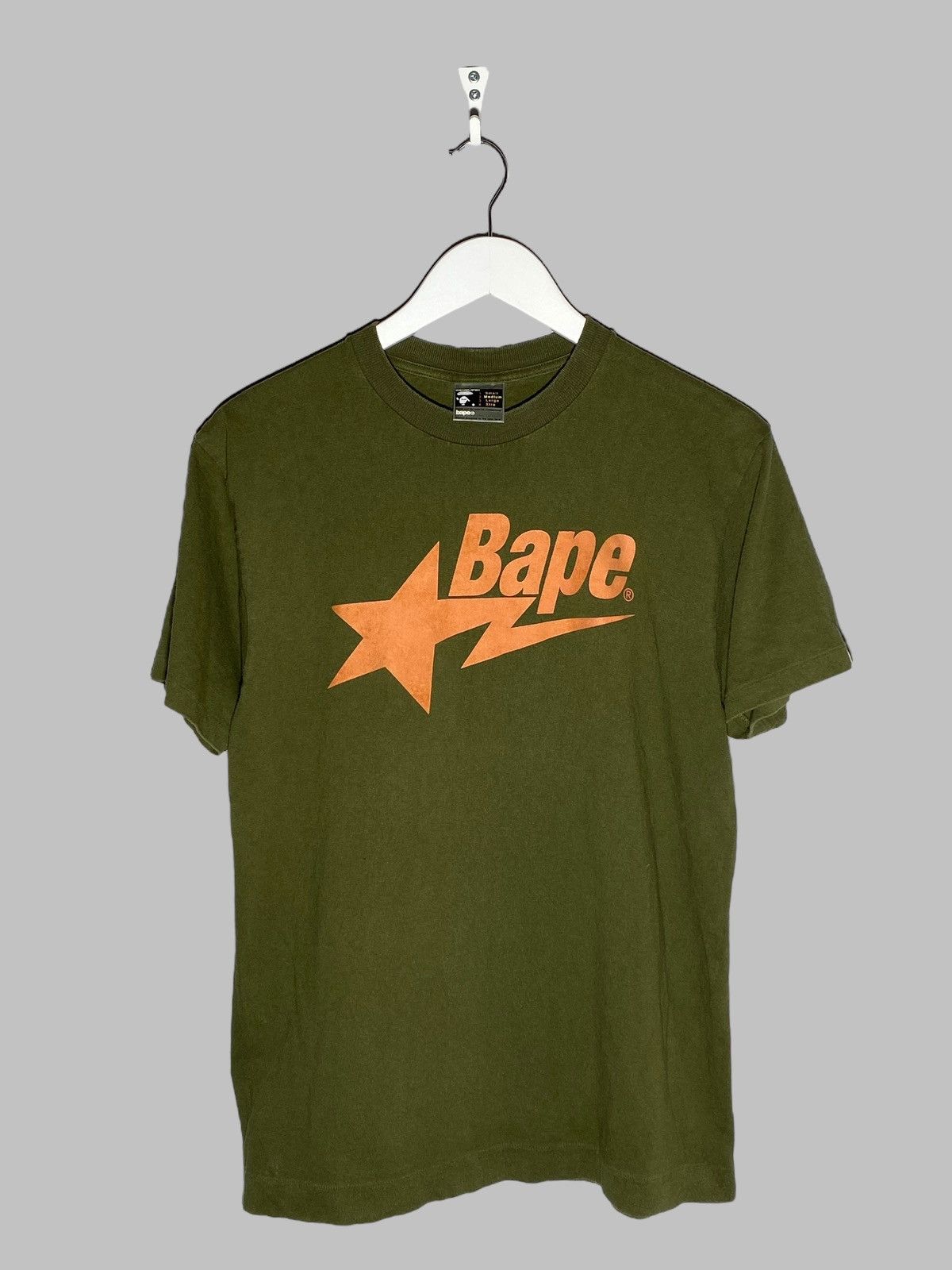 Bape 🔥 BAPE STAR LOGO TEE OLIVE GREEN JAPAN STREETWEAR Y2K 🔥 Size US M / EU 48-50 / 2 - 1 Thumbnail