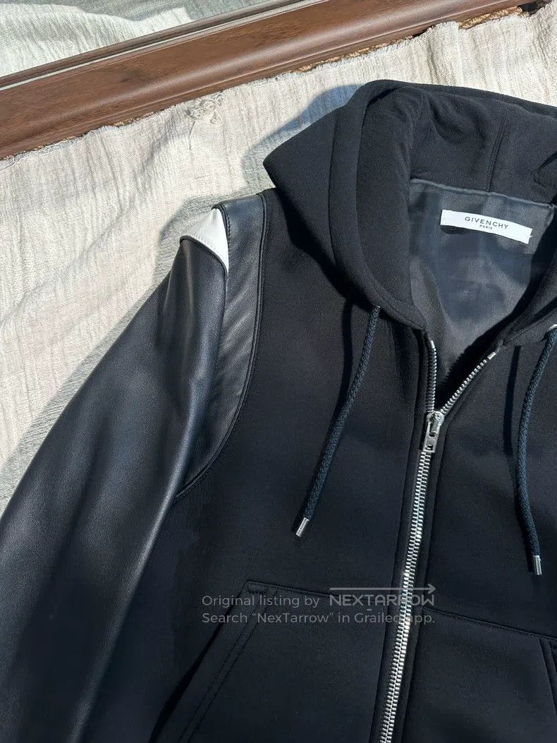 Givenchy Givenchy Leather sleeve patched leather back letter logo b Size US M / EU 48-50 / 2 - 6 Thumbnail