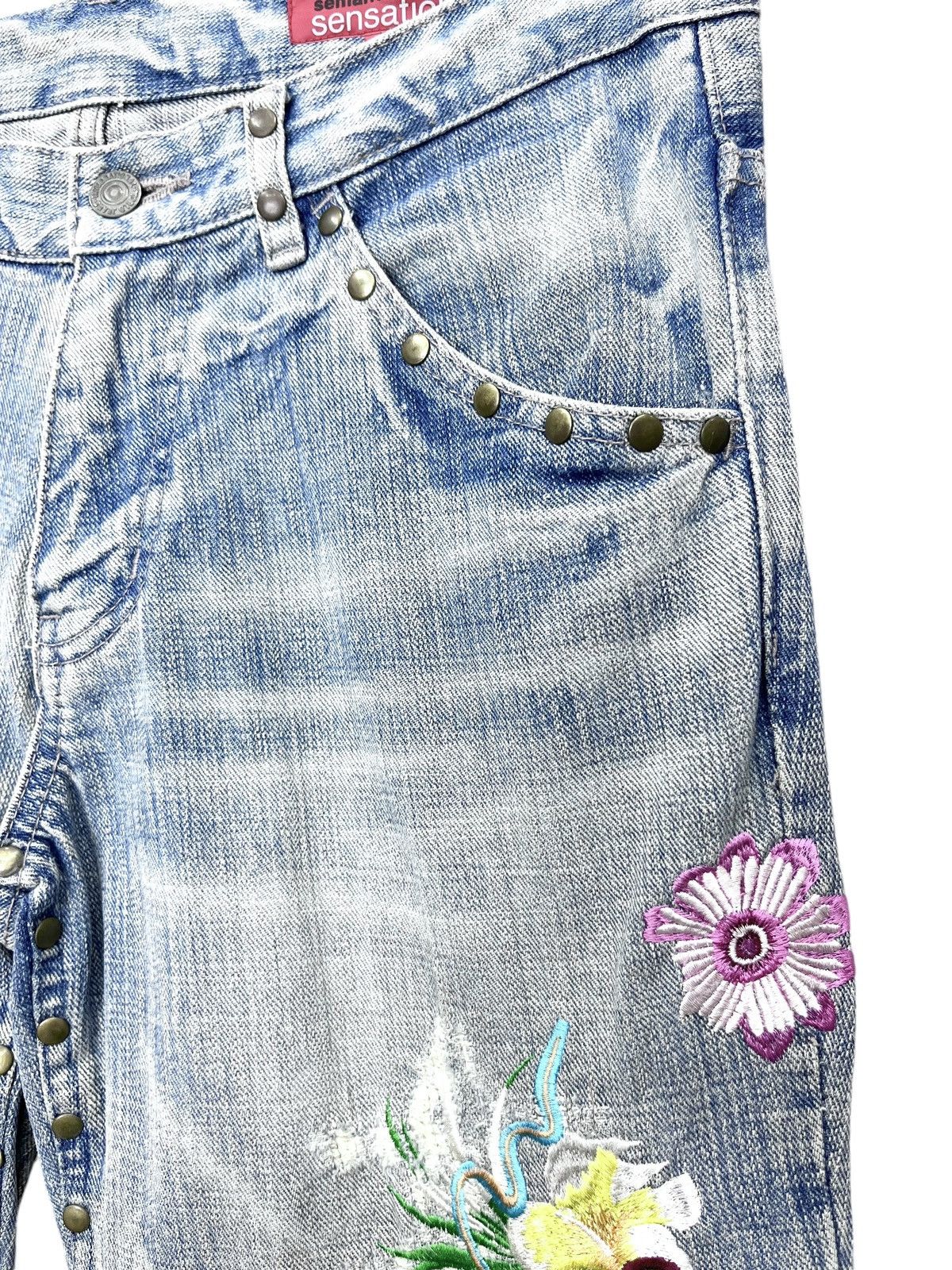 semanticdesign SEMANTIC SENSATION Karakuri Embroidery Studded Flare Size US 31 - 10 Thumbnail